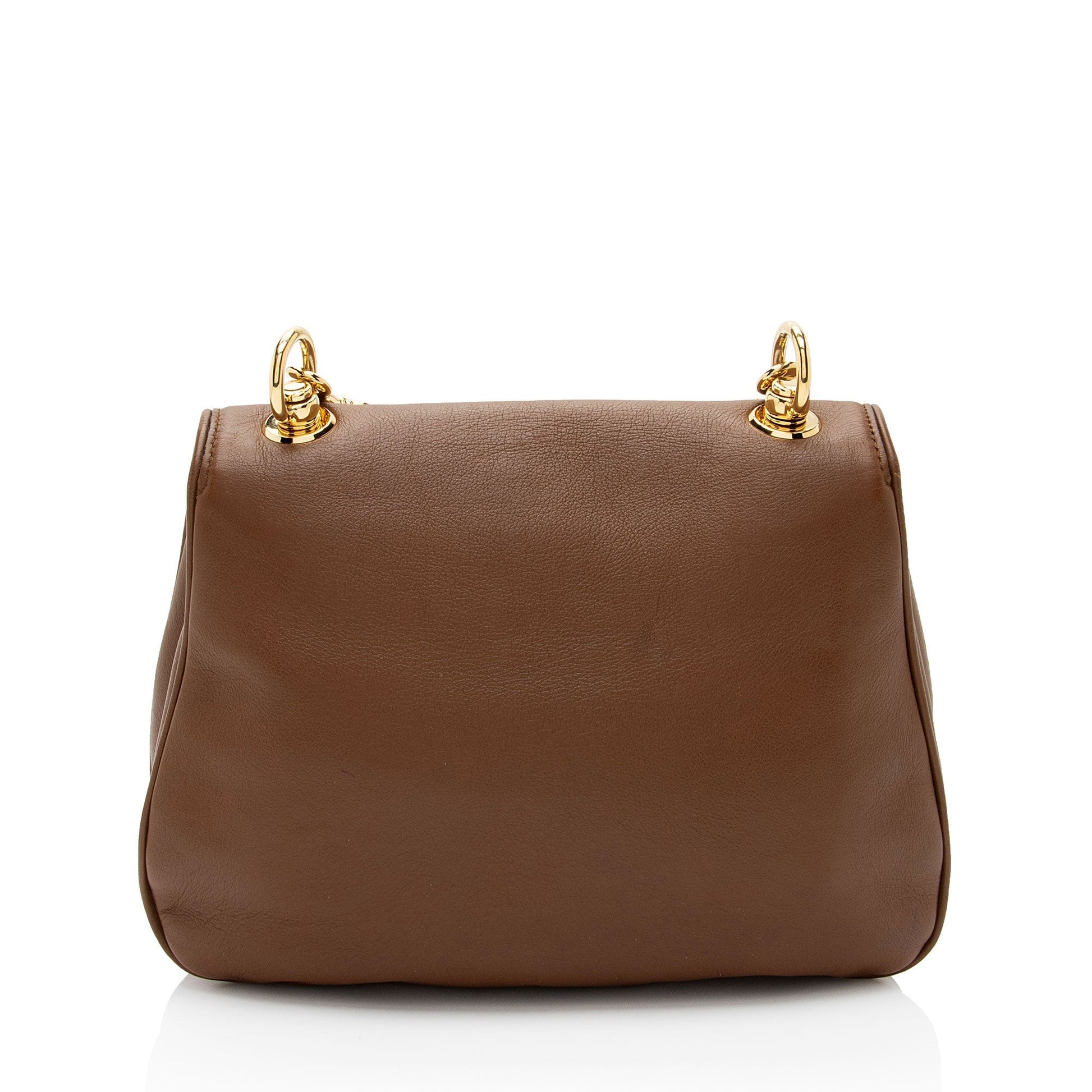 Gucci Blondie Leather Nylon Brown Medium Crossbody Bag