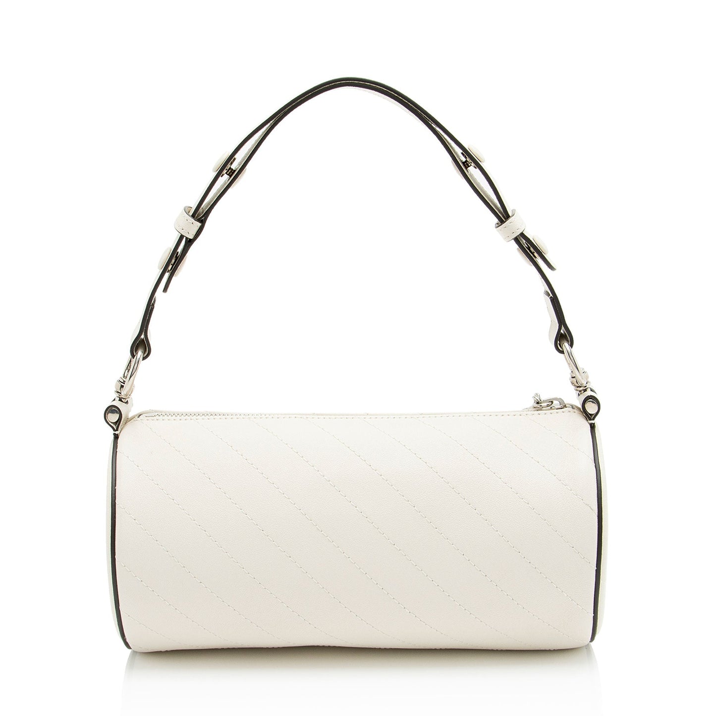 Gucci Blondie Barrel Leather White Small Shoulder Bag