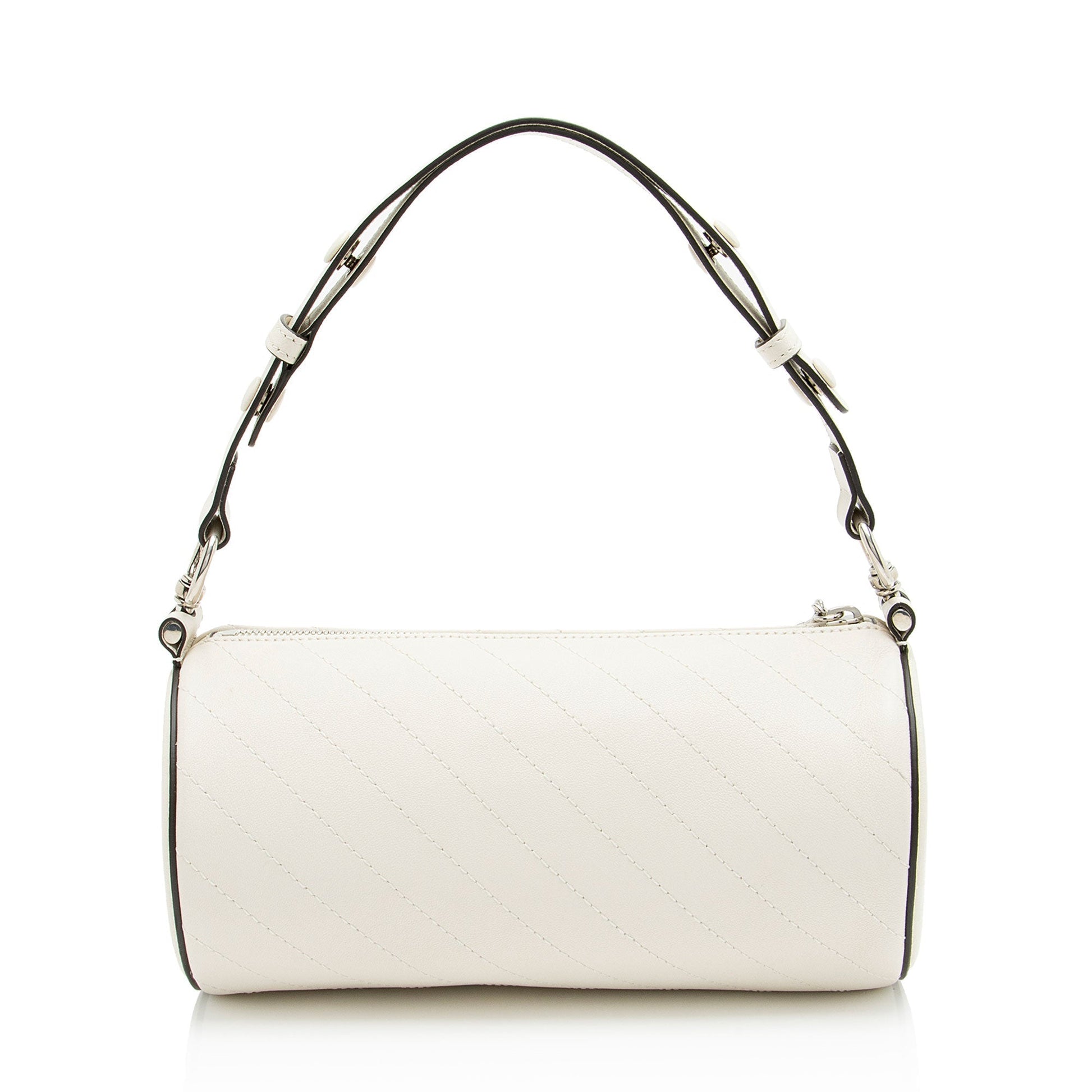 Gucci Blondie Barrel Leather White Small Shoulder Bag
