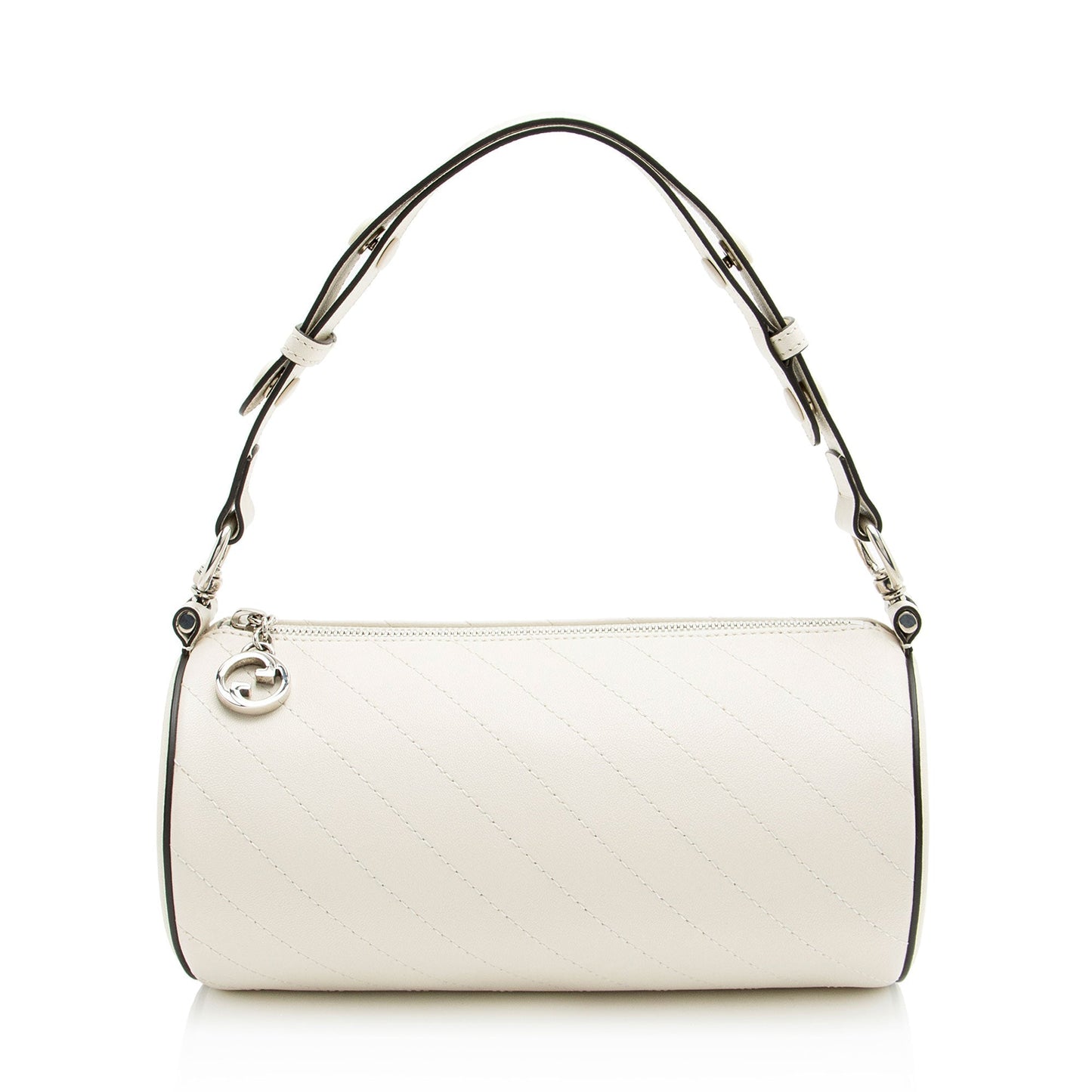 Gucci Blondie Barrel Leather White Small Shoulder Bag