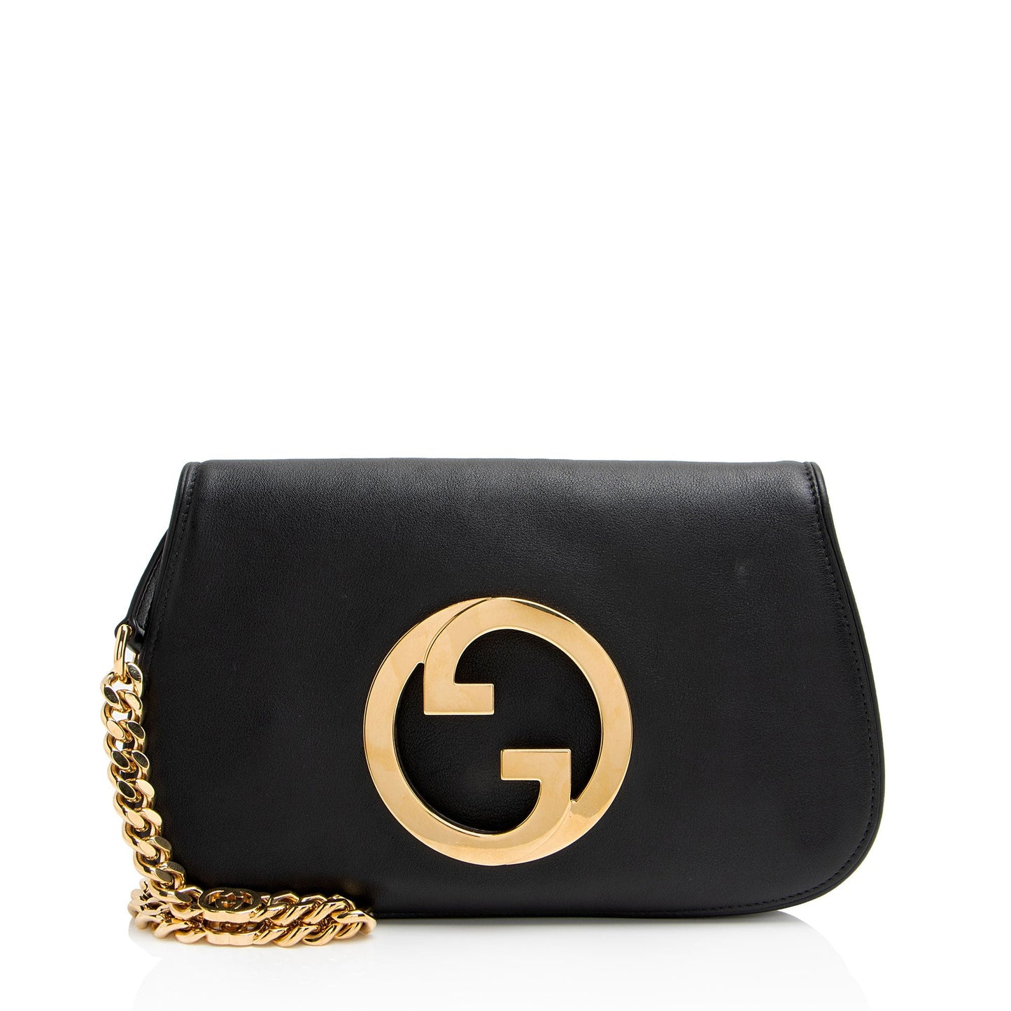 Gucci Blondie Leather Black Small Shoulder Bag Shf Xz16Lj