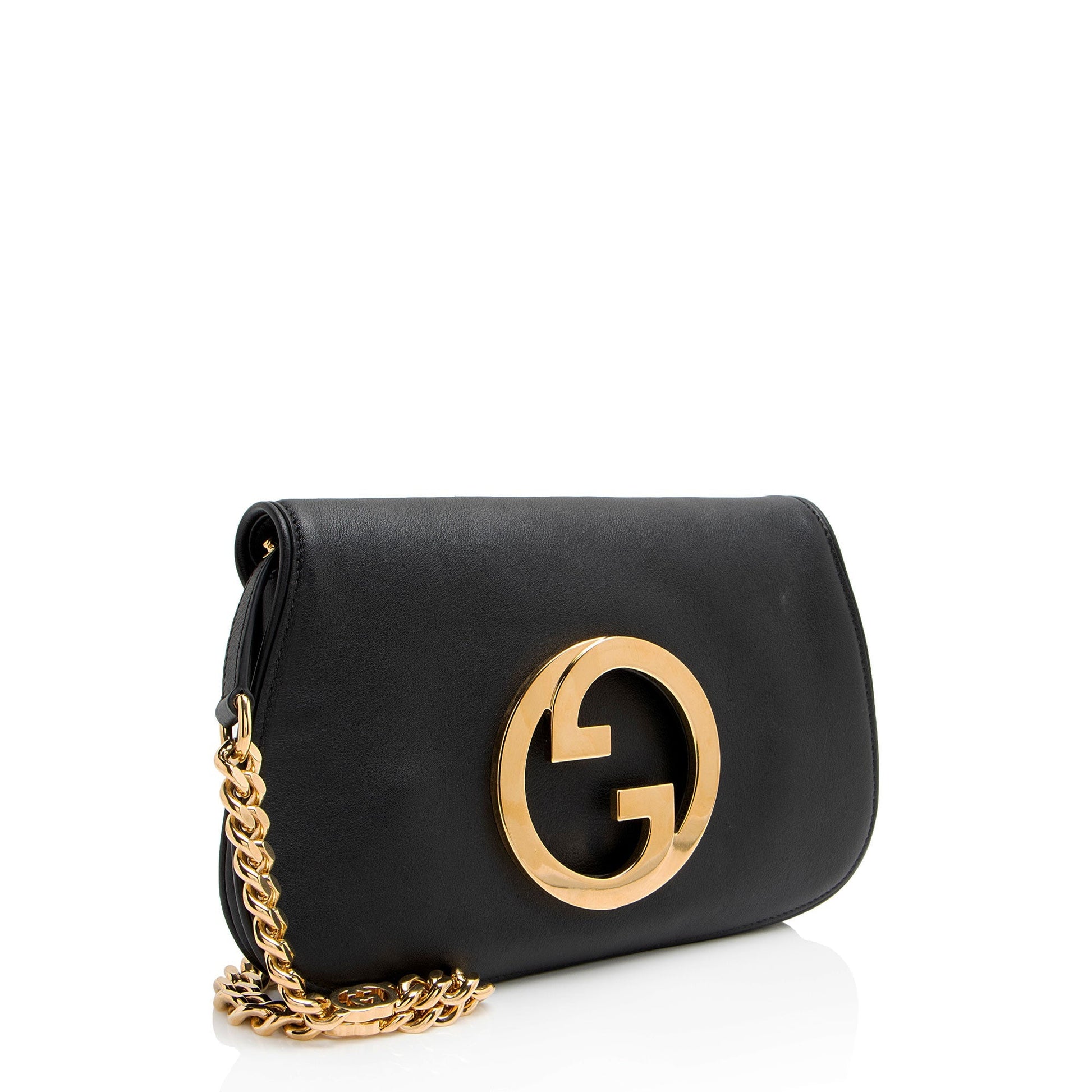 Gucci Blondie Leather Black Small Shoulder Bag Shf Xz16Lj