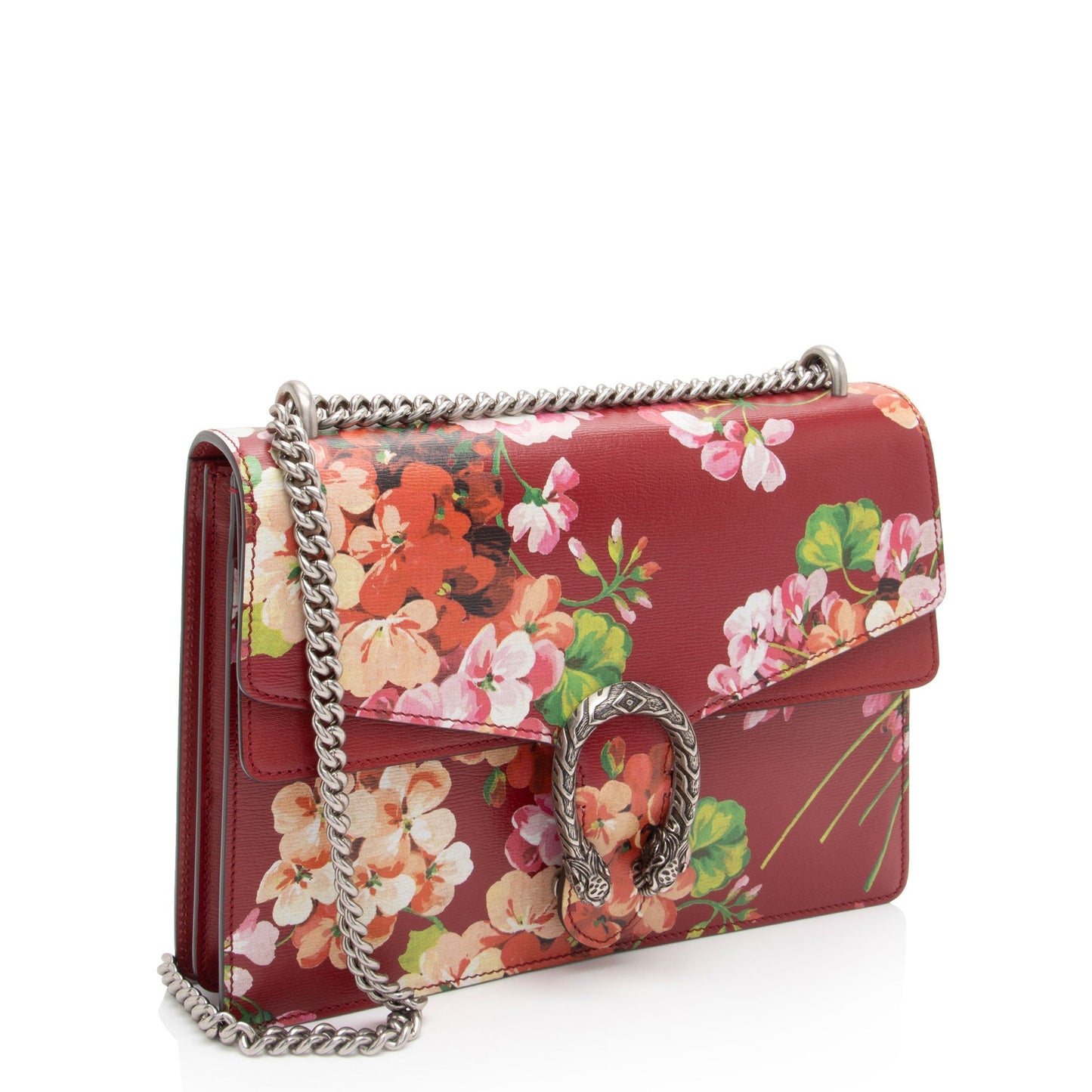 Gucci Blooms Dionysus SHF-D75hzU Leather Red Medium Shoulder Bag