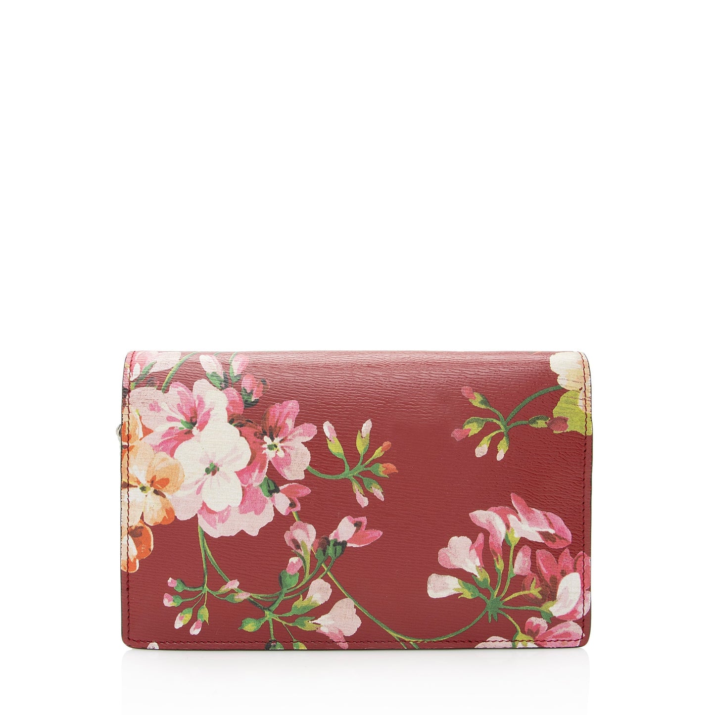Gucci Blooms Wallet on SHF Leather Red Chain Shoulder Bag
