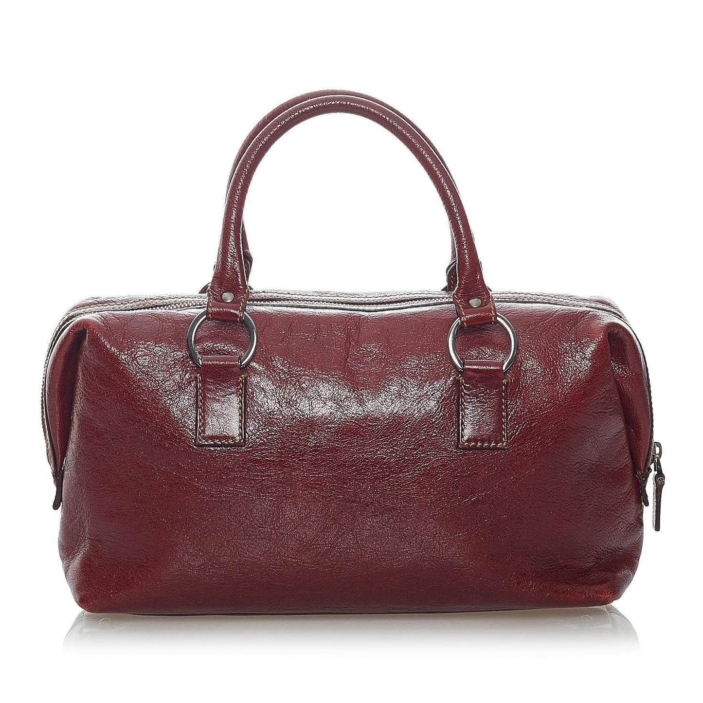Gucci Boston SHG Leather Calf Red Satchel Bag