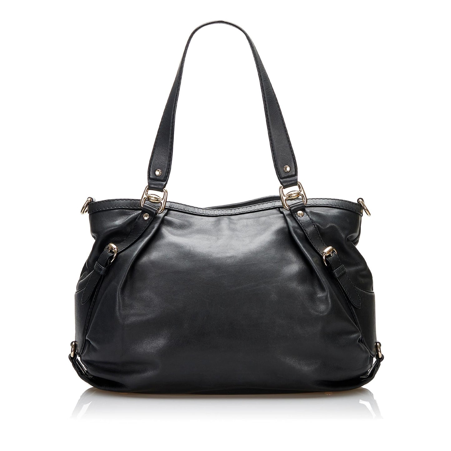Gucci Bridle SHG-XrssV0 Leather Calf Black Satchel Bag
