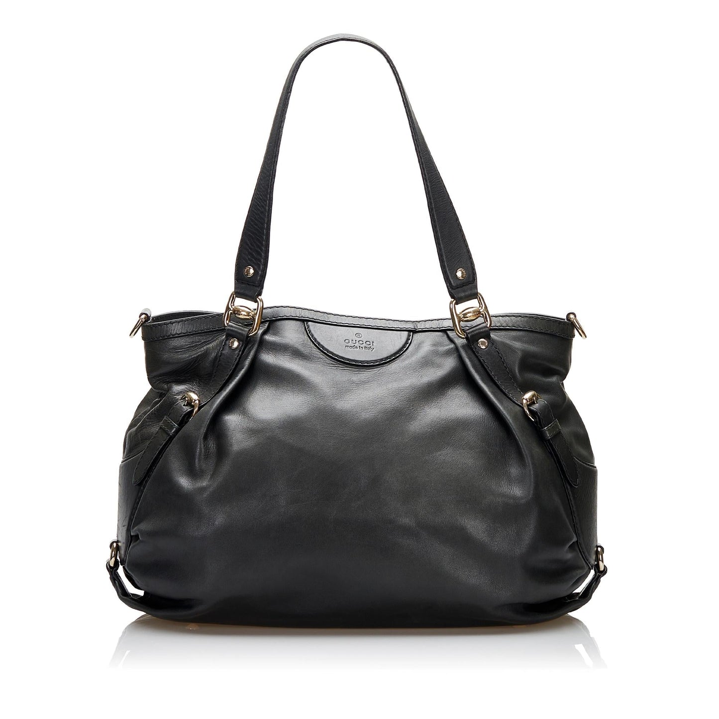 Gucci Bridle SHG-XrssV0 Leather Calf Black Satchel Bag