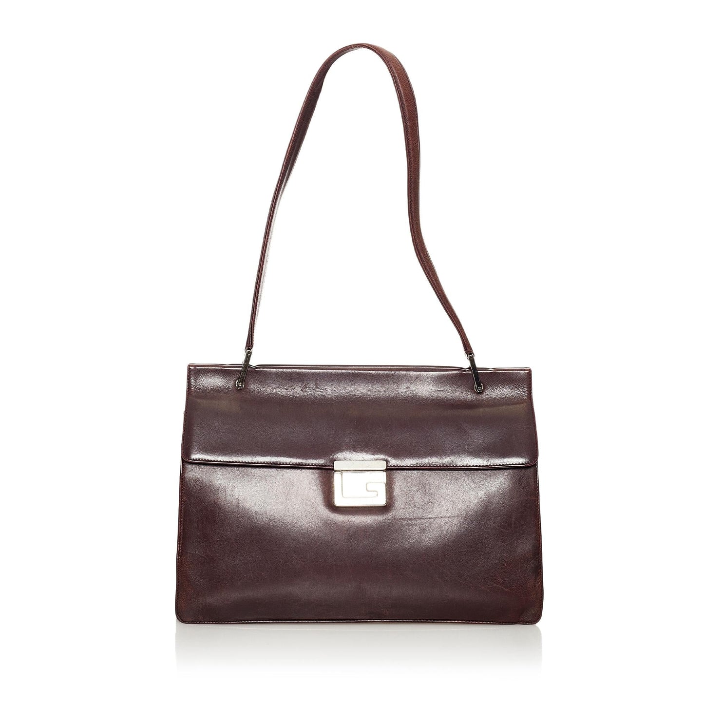 Gucci Briefcase SHG Leather Calf Brown Tote Bag