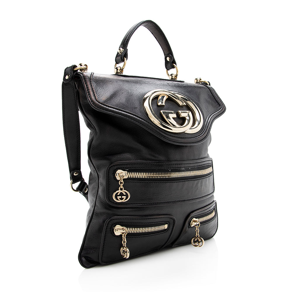 Gucci Britt Messenger SHF Leather Black Shoulder Bag Bag Shf
