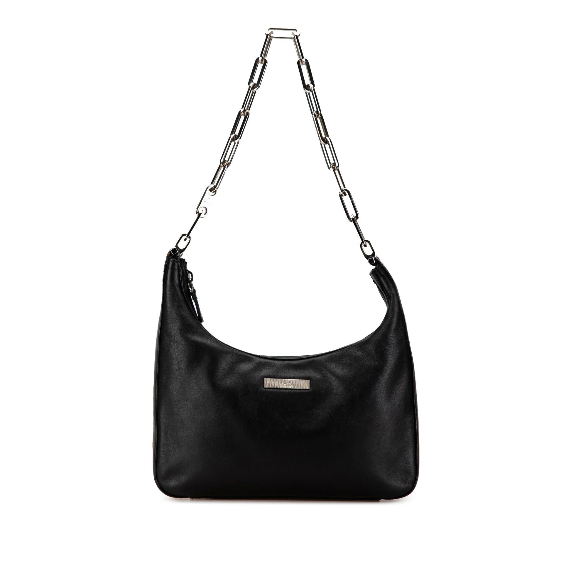 Gucci SHG-5fRLeA Leather Calf Black Chain Shoulder Bag