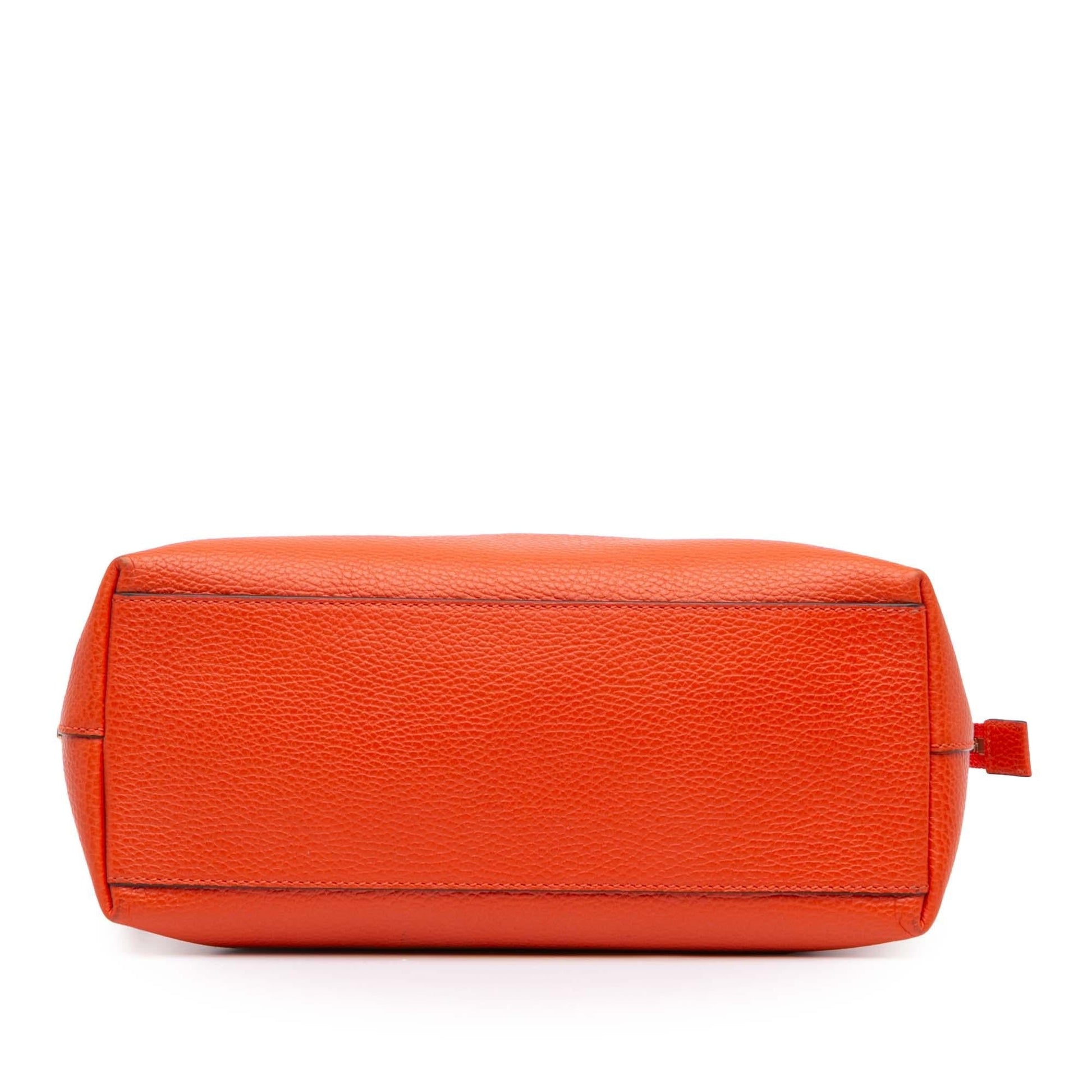 Gucci Charmy Leather Calf Orange Satchel Bag Charmy Satchel