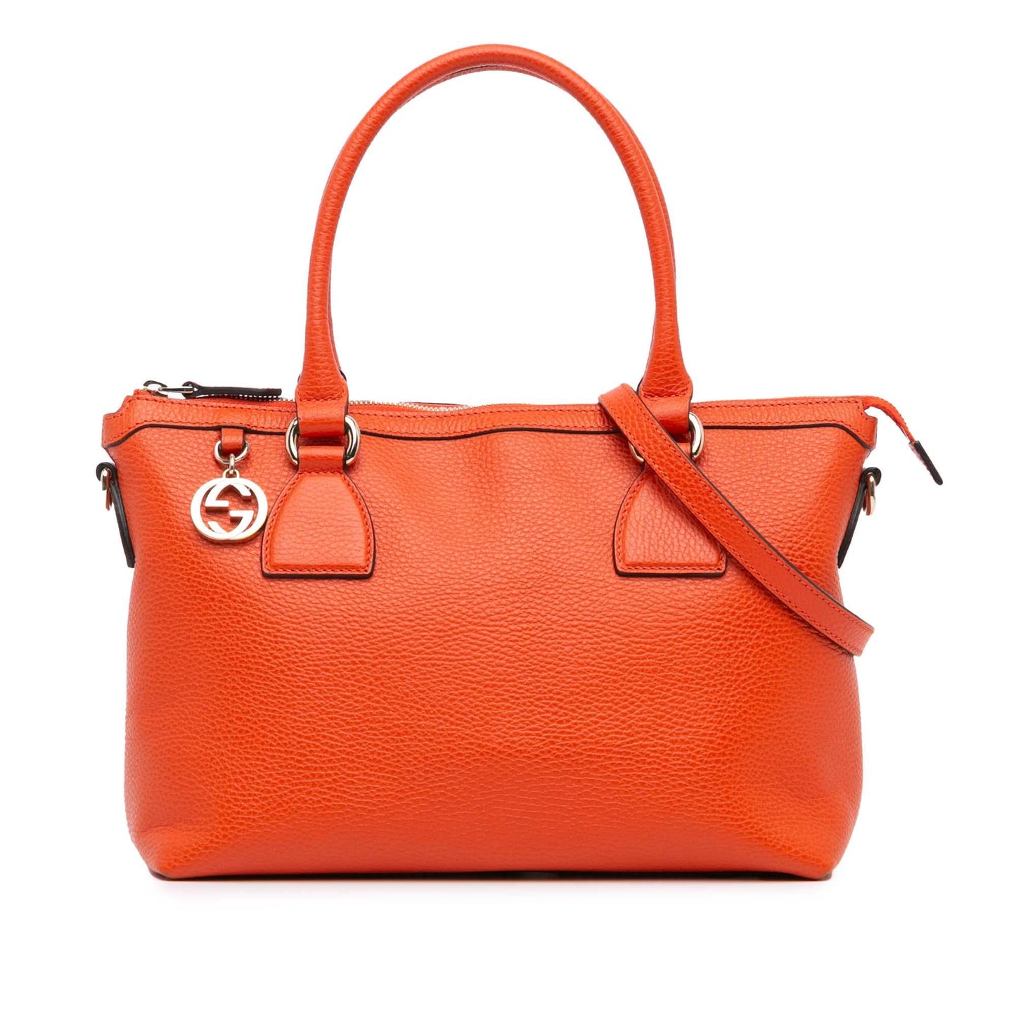 Gucci Charmy Leather Calf Orange Satchel Bag Charmy Satchel