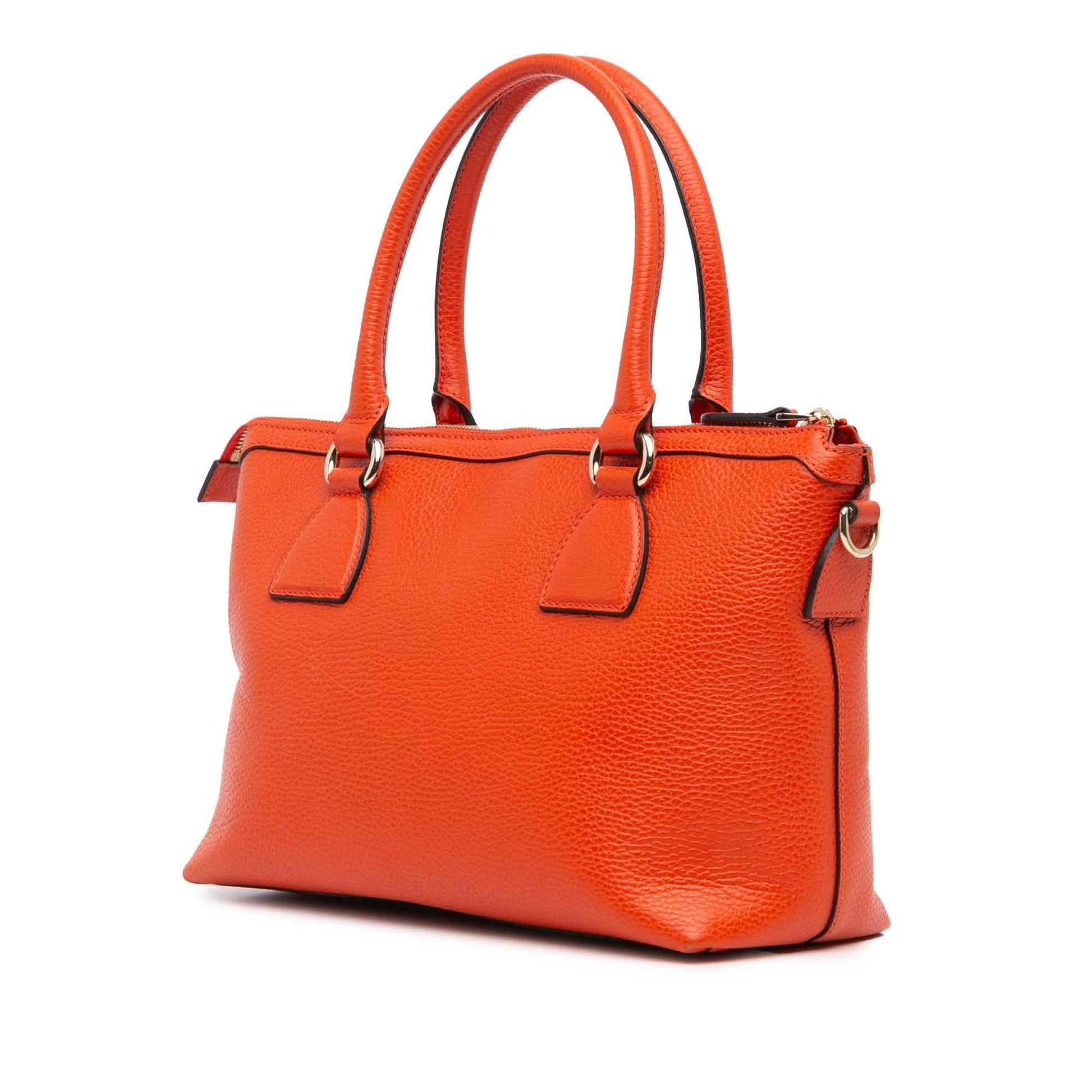 Gucci Charmy Leather Calf Orange Satchel Bag Charmy Satchel