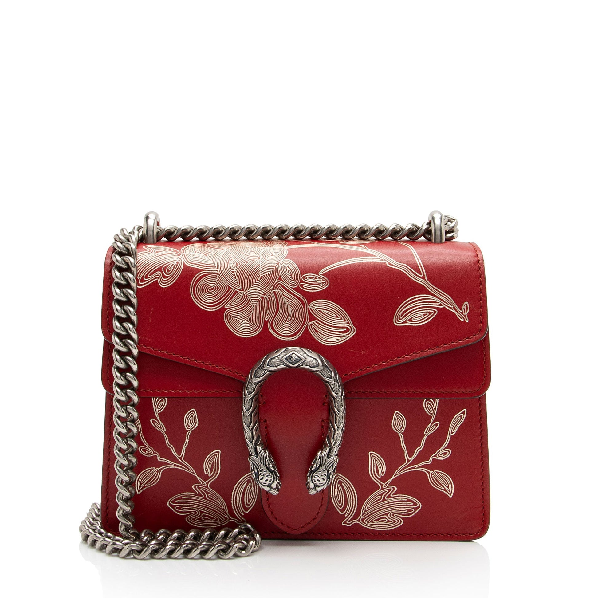 Gucci Chinese New Year Dionysus SHF-GiWb0l Leather Red Mini Crossbody Bag