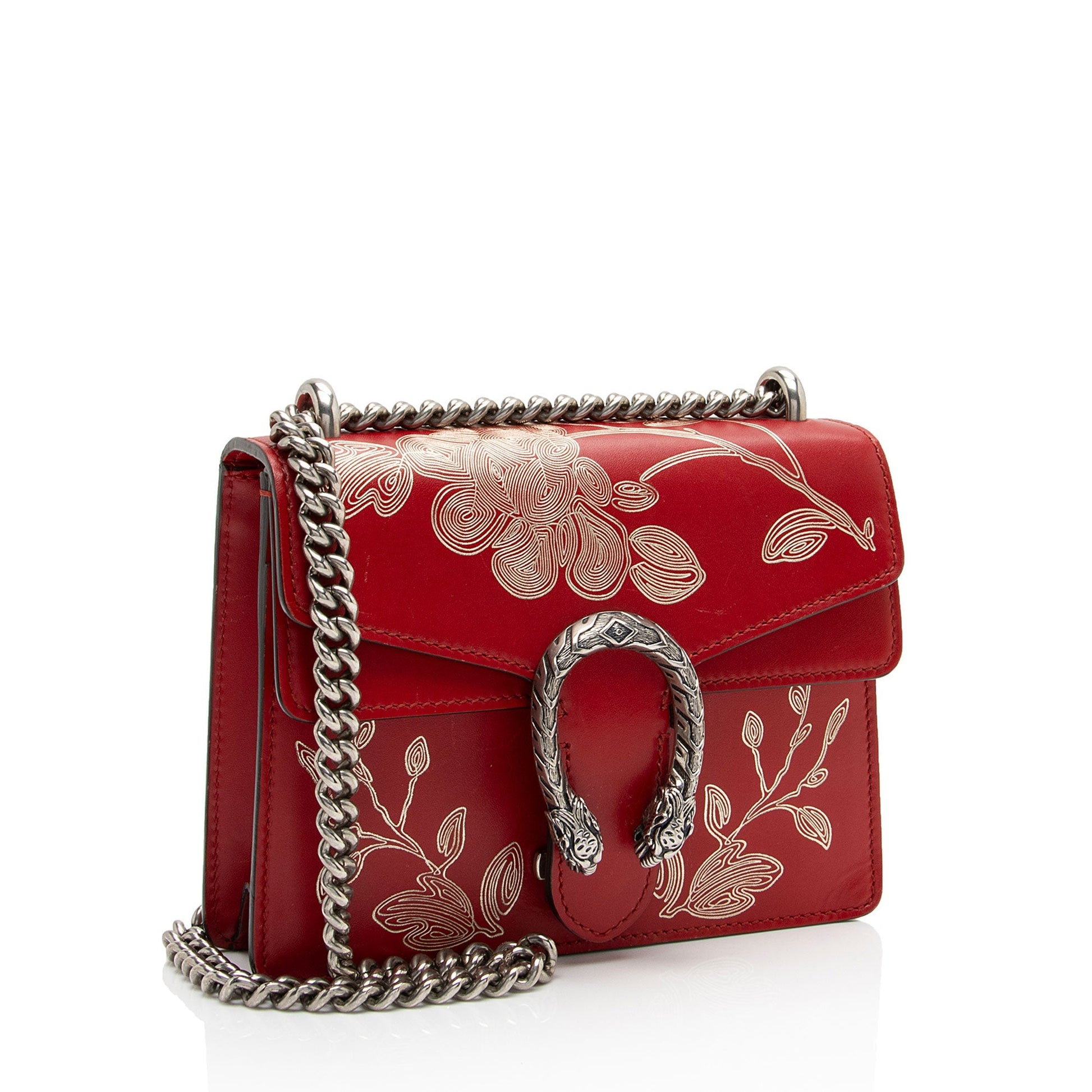 Gucci Chinese New Year Dionysus SHF-GiWb0l Leather Red Mini Crossbody Bag