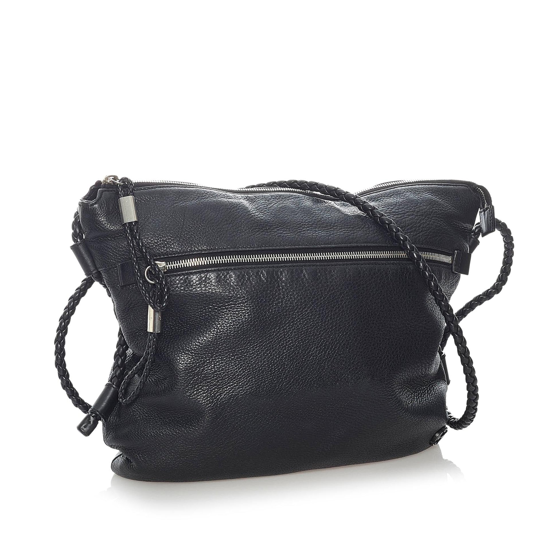 Gucci SHG Leather Calf Black Crossbody Bag Bag Shg