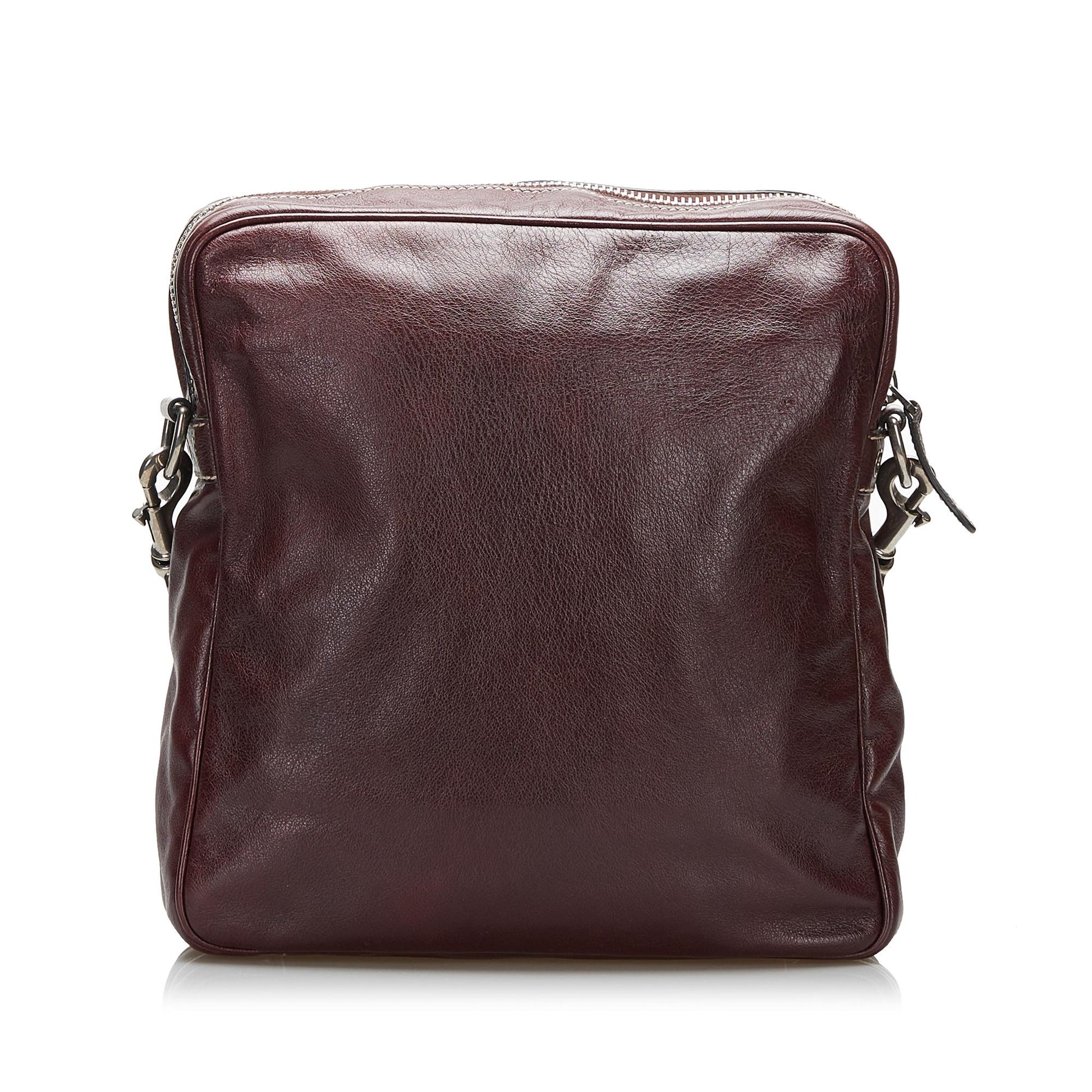 Gucci SHG-PEdnMS Leather Calf Brown Crossbody Bag