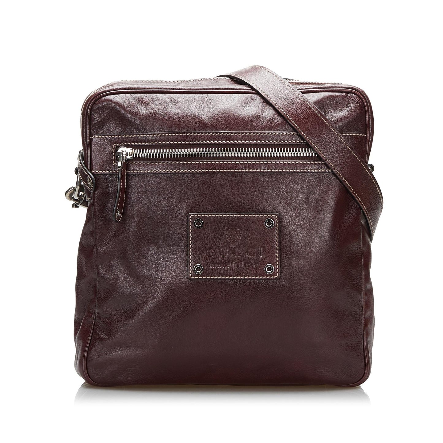 Gucci SHG-PEdnMS Leather Calf Brown Crossbody Bag