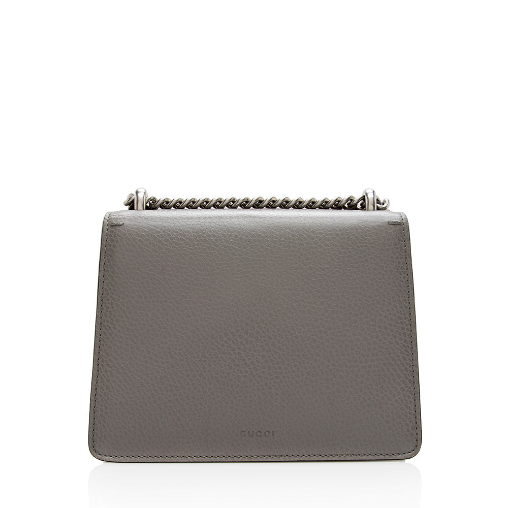 Gucci Crystal Dionysus SHF Leather Grey Mini Crossbody Bag