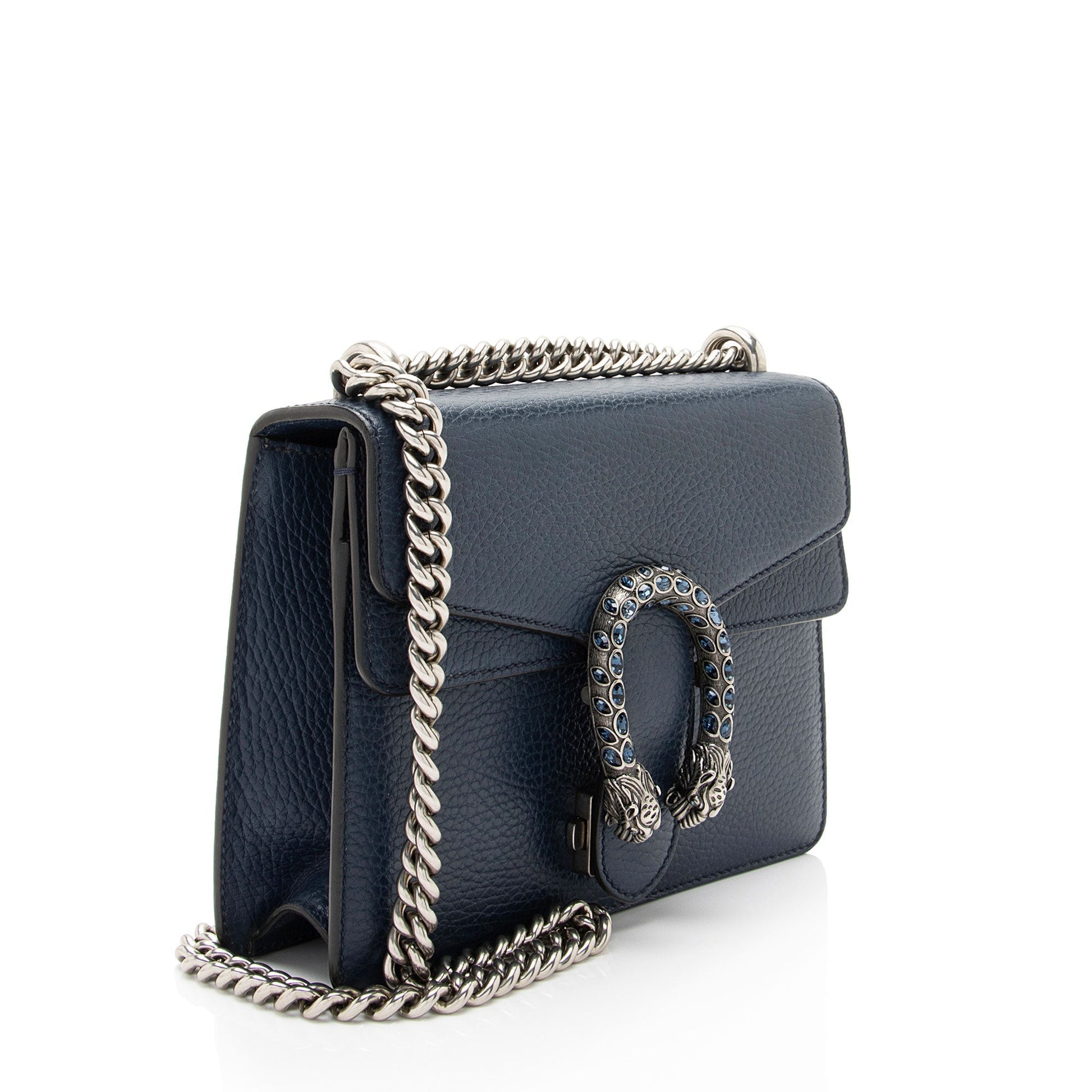 Gucci Crystal Dionysus Leather Blue Mini Small Crossbody Bag