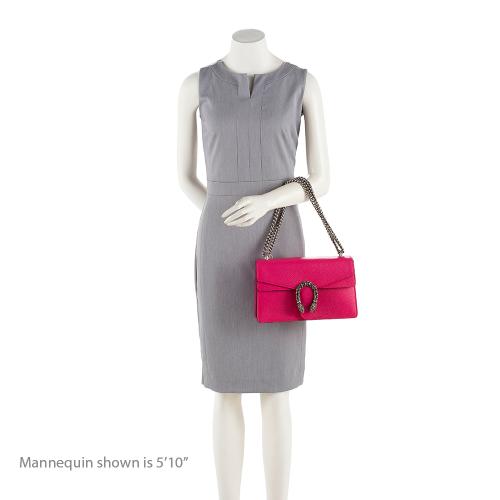 Gucci Crystal Dionysus SHF-9s8CmB Leather Pink Small Shoulder Bag