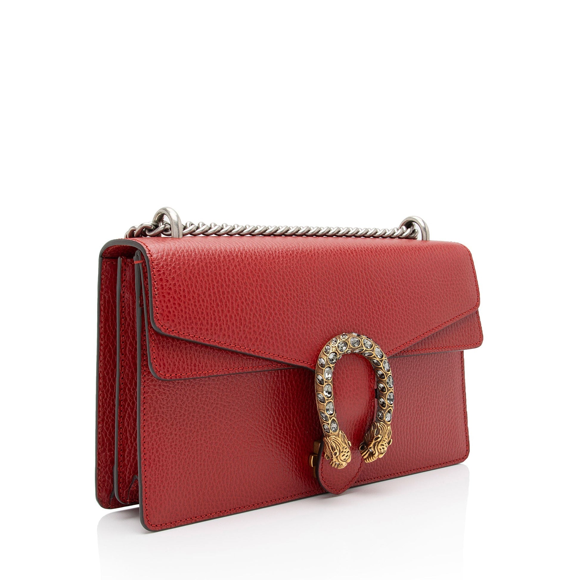 Gucci Crystal Dionysus SHF-wjYQEV Leather Red Small Shoulder Bag