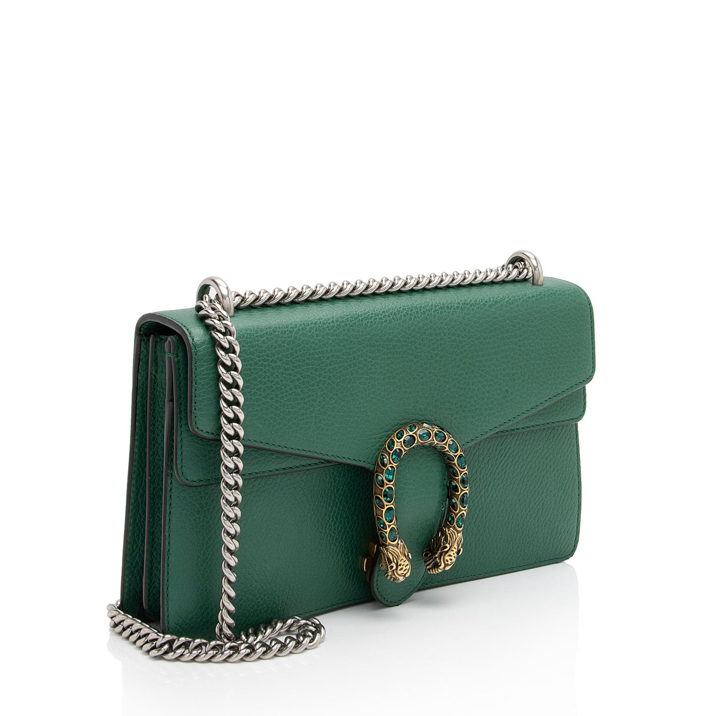 Gucci Crystal Dionysus SHF-0jMRJC Leather Green Small Shoulder Bag