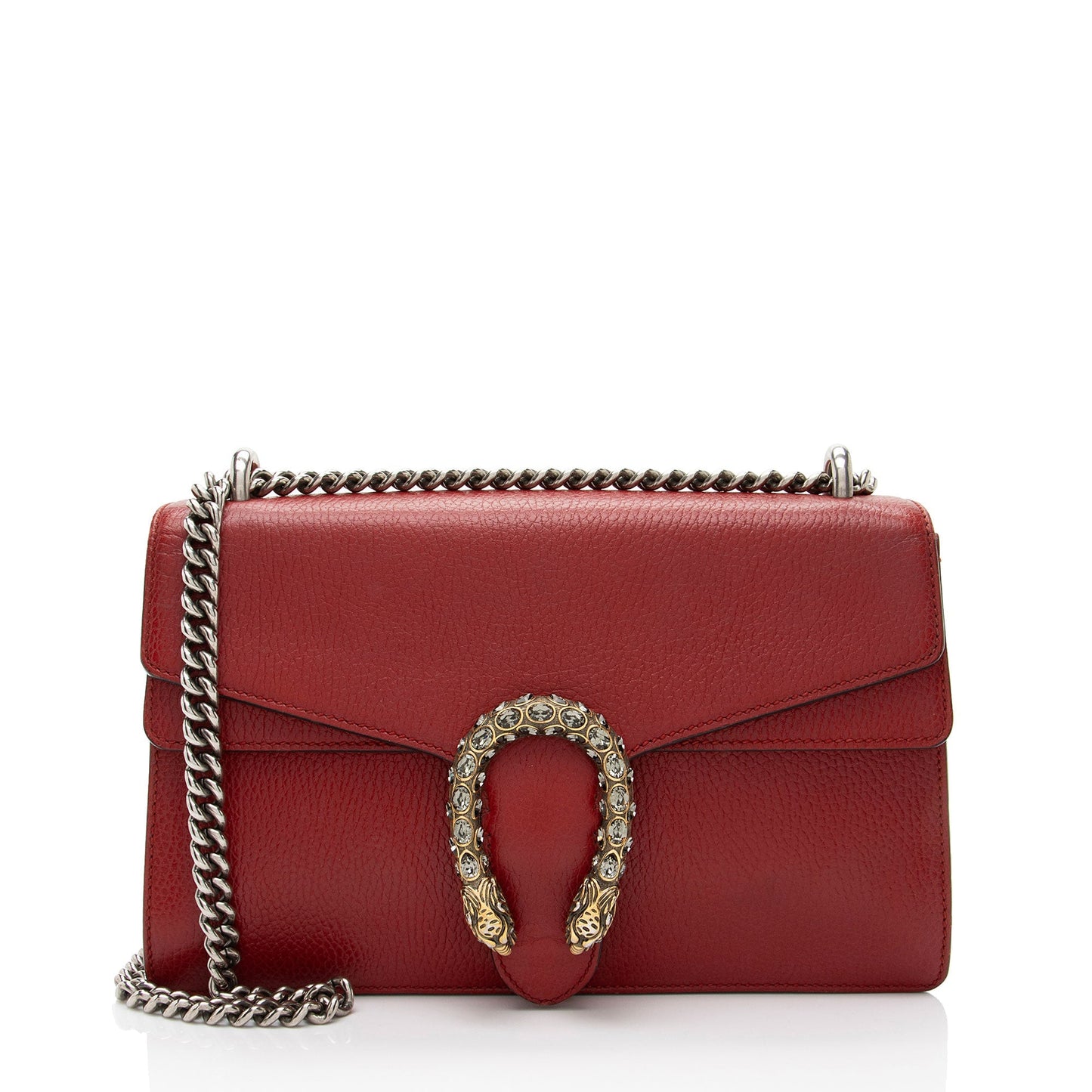 Gucci Crystal Dionysus Leather Red Small Shoulder Bag