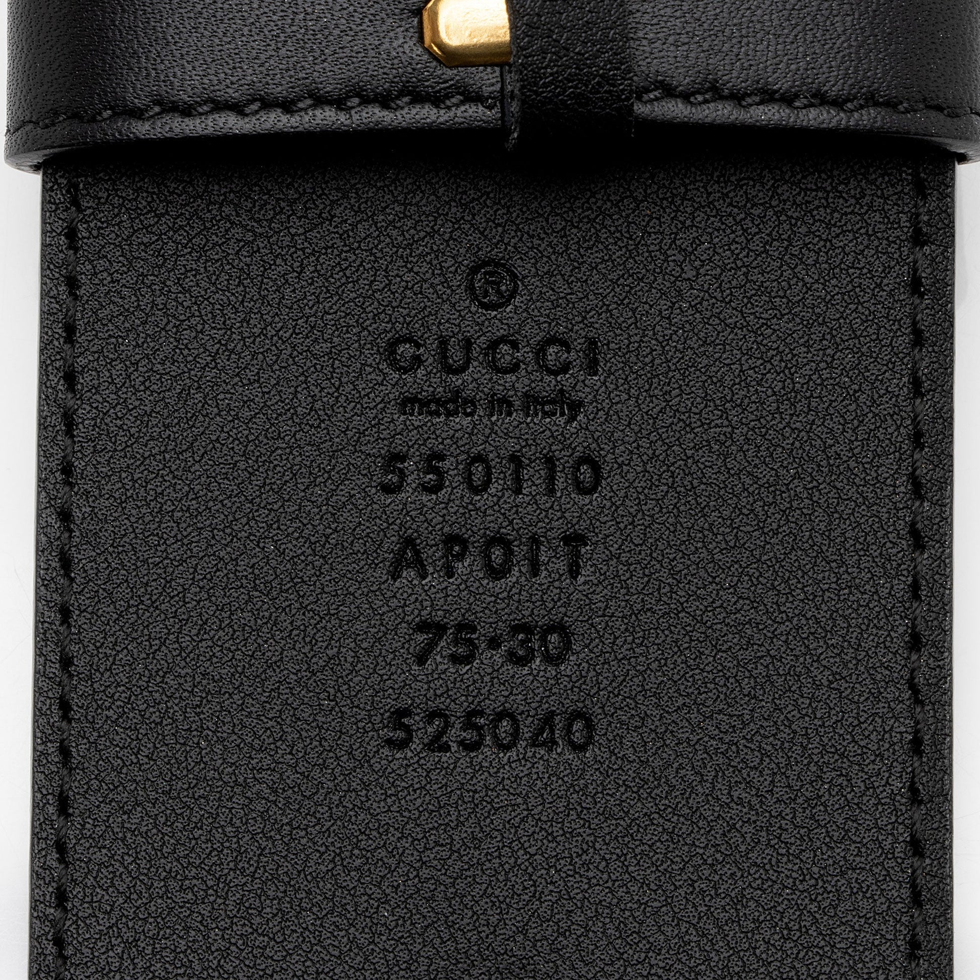 Gucci Crystal GG Belt - Size Leather Black Accessory Shf Hp1Dlg