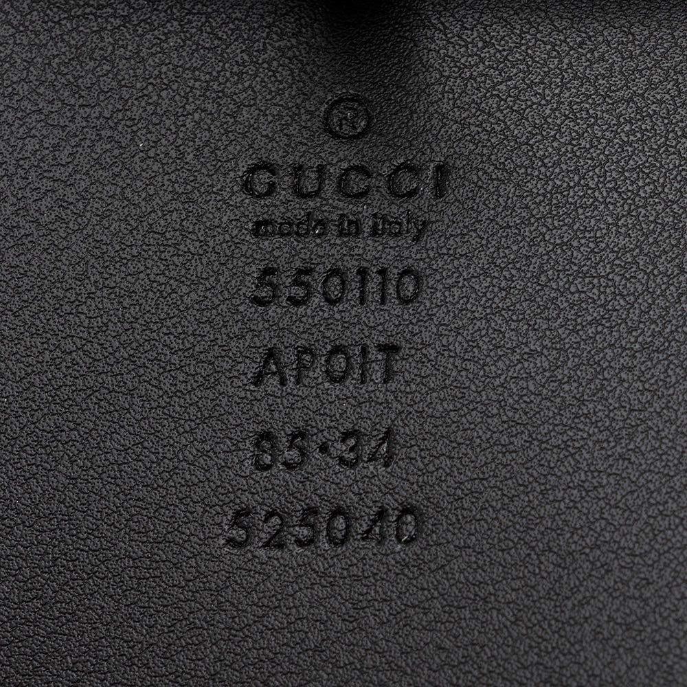Gucci Crystal GG Belt - Size Leather Black Accessory