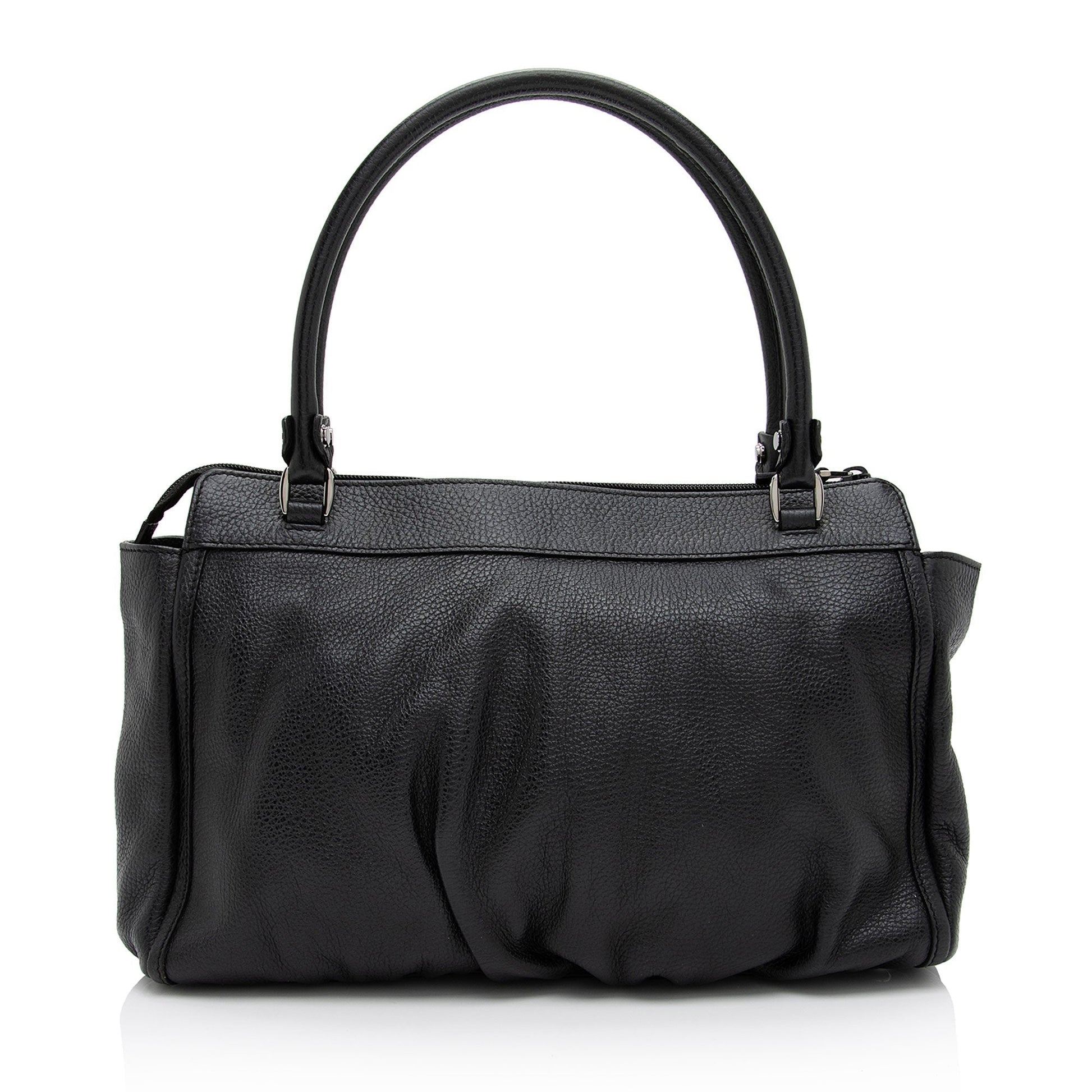 Gucci D- SHF-SmTGg0 Leather Black Gold Tote Bag