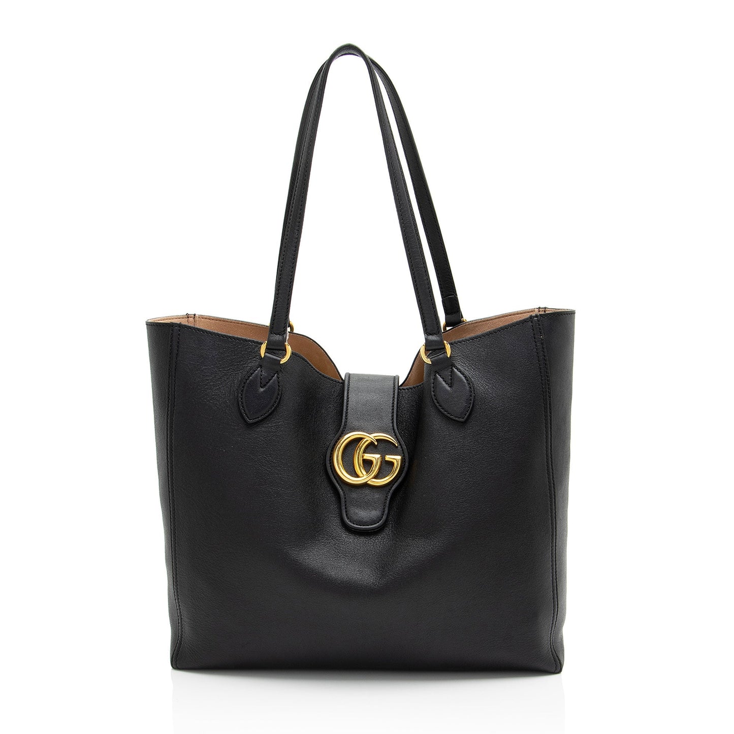 Gucci Dahlia SHF-G7nIG2 Leather Black Medium Large Tote Bag