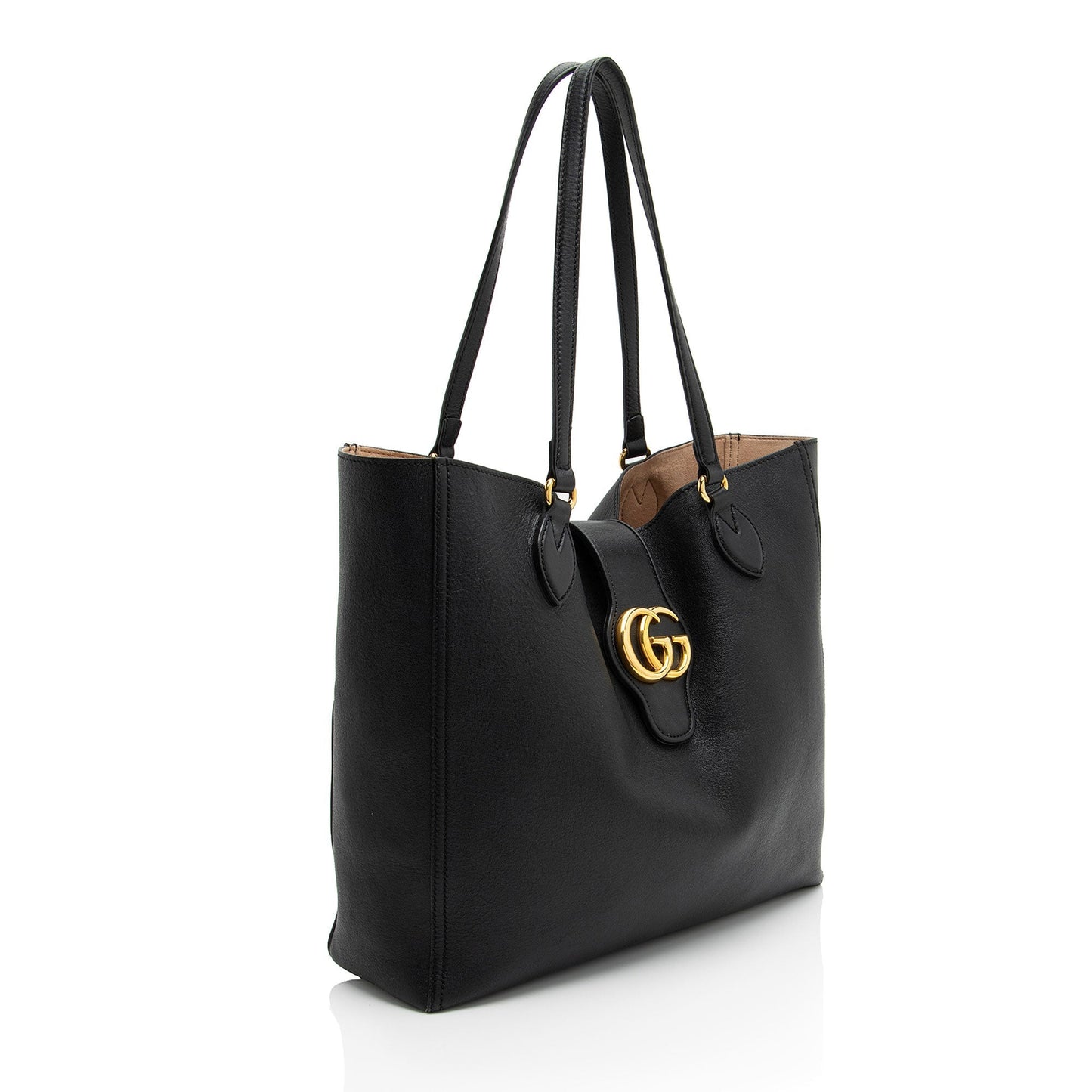 Gucci Dahlia SHF-G7nIG2 Leather Black Medium Large Tote Bag
