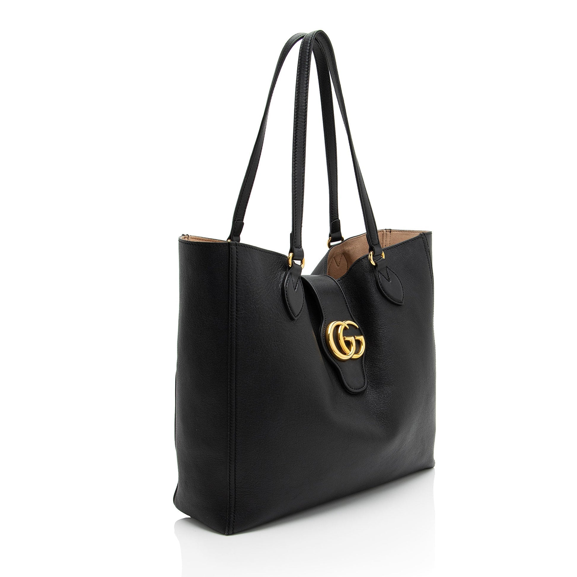 Gucci Dahlia SHF-G7nIG2 Leather Black Medium Large Tote Bag