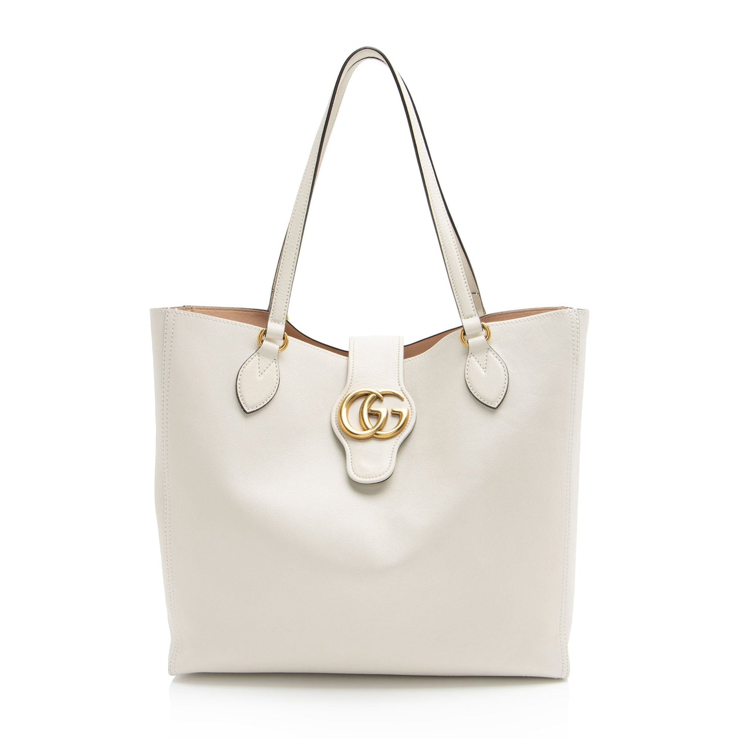 Gucci Dahlia SHF-l9vBxj Leather White Medium Tote Bag