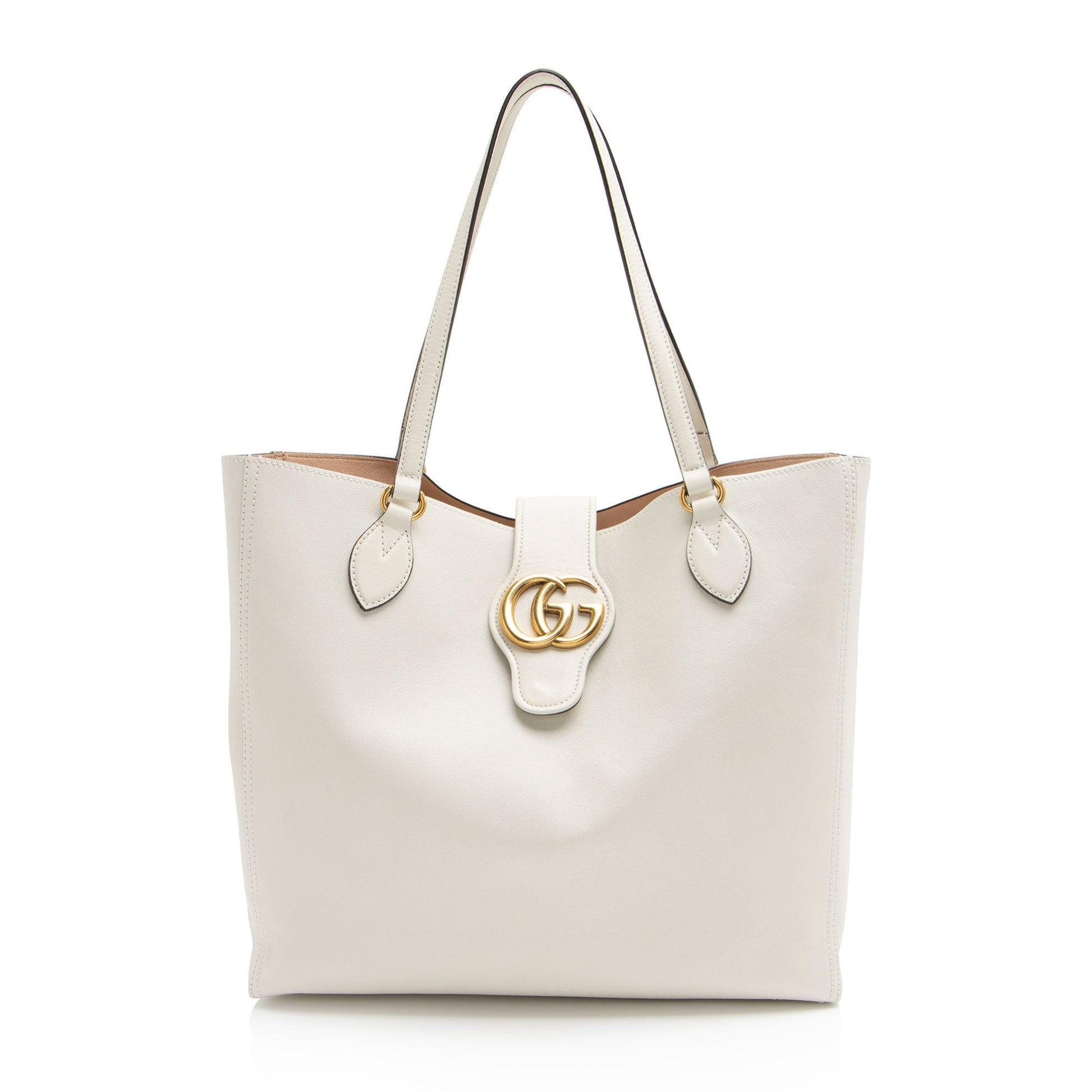 Gucci Dahlia SHF-l9vBxj Leather White Medium Tote Bag