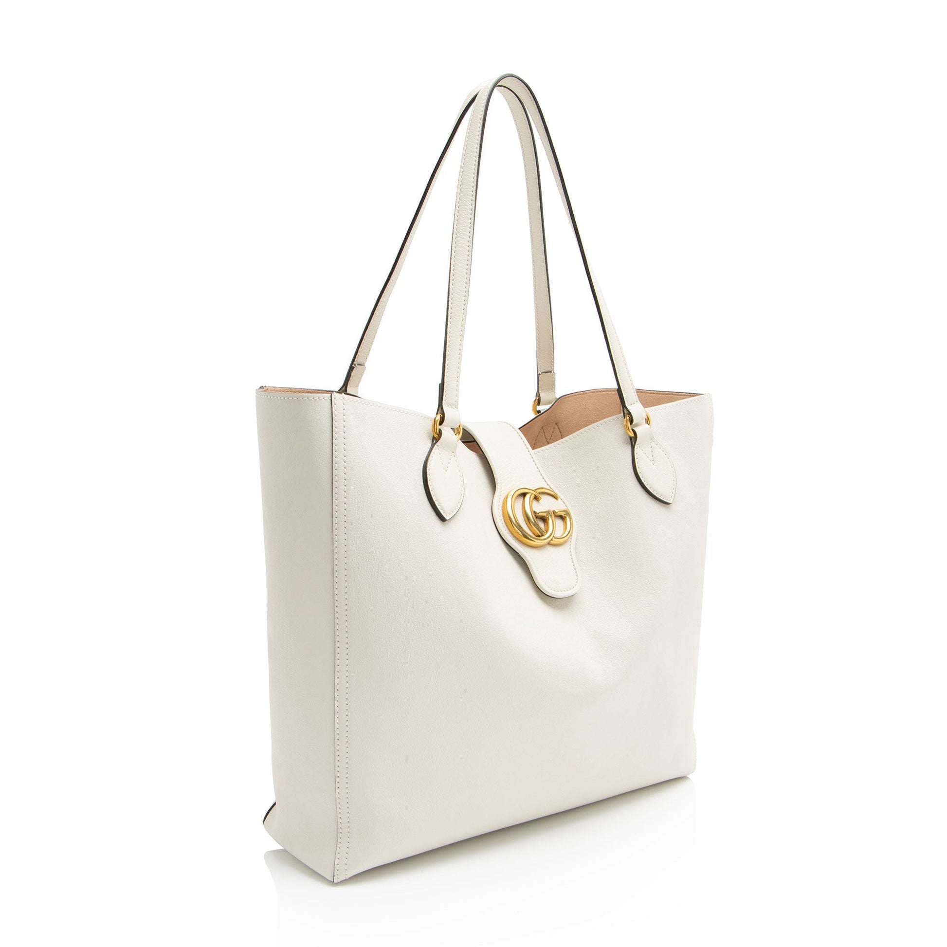 Gucci Dahlia SHF-l9vBxj Leather White Medium Tote Bag
