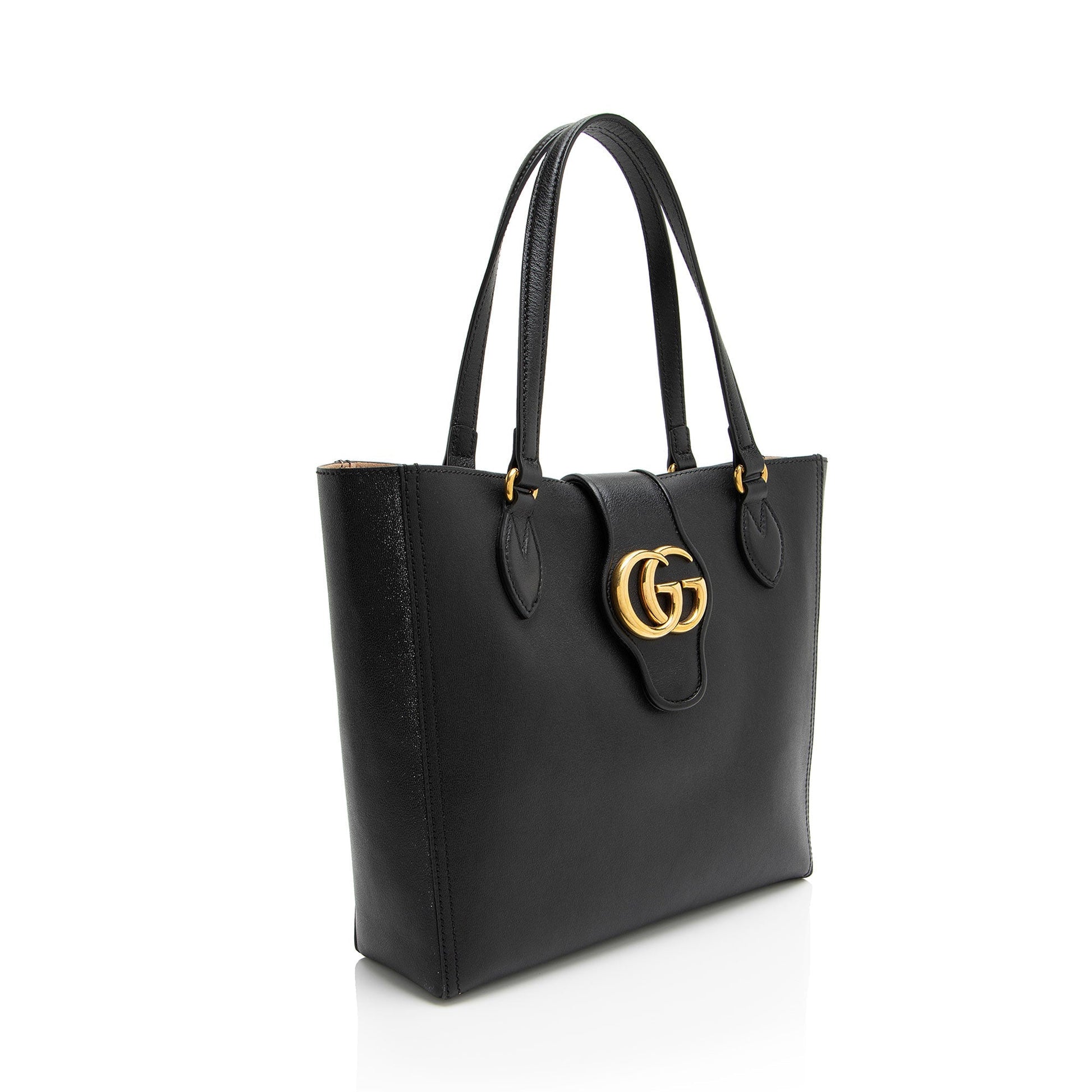 Gucci Dahlia Leather Black Small Tote Bag