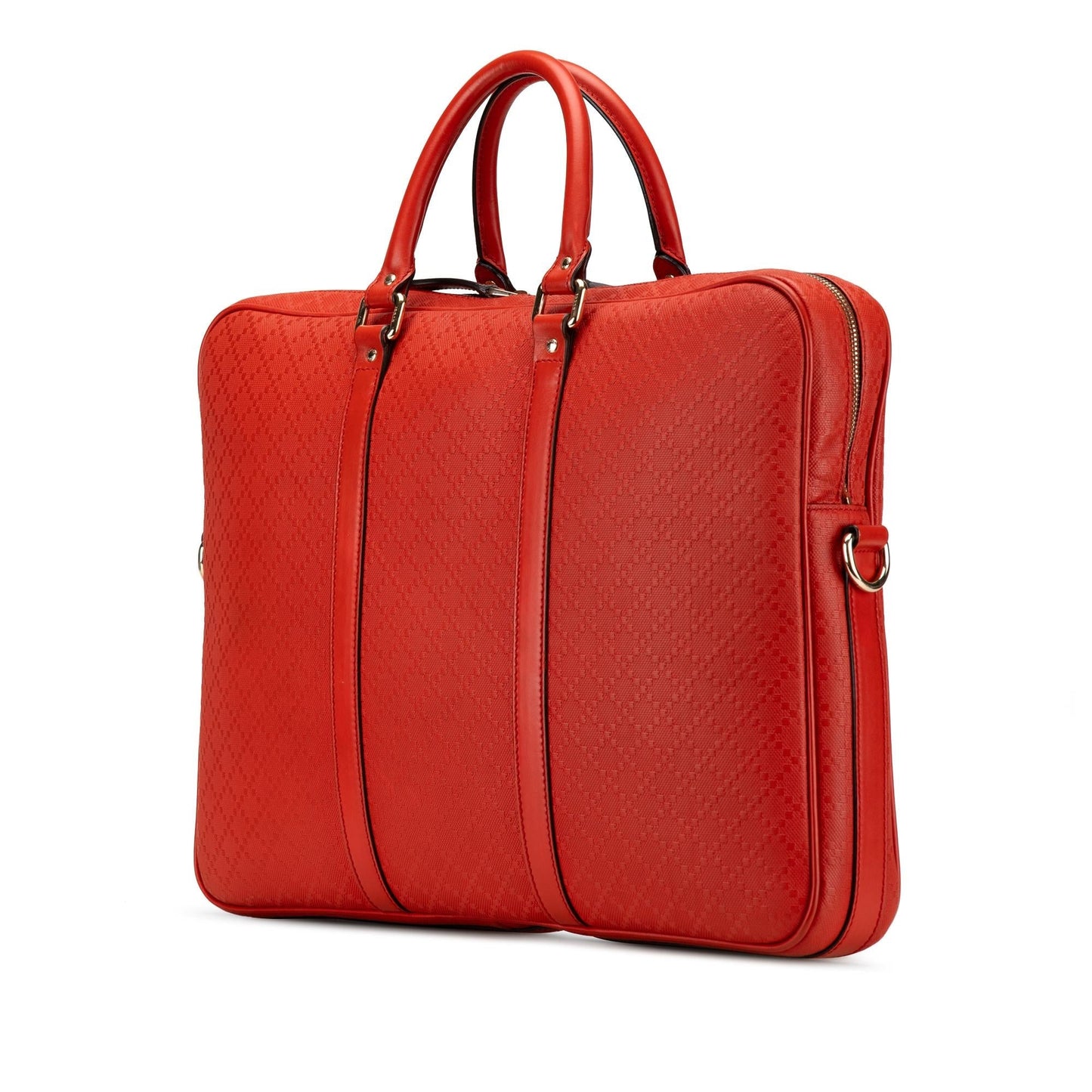 Gucci Diamante Business Leather Calf Orange Tote Bag