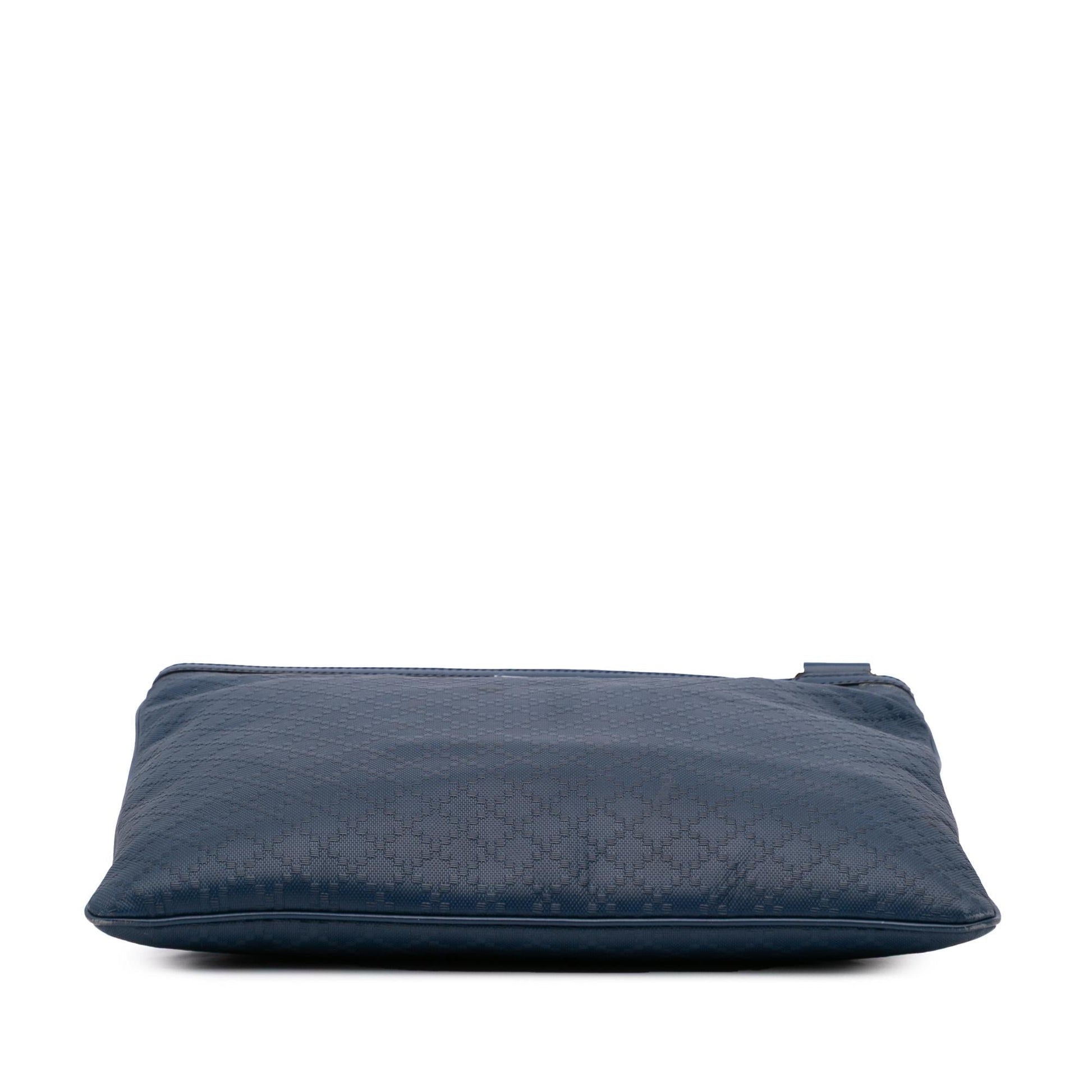 Gucci Diamante Hilary Lux Leather Calf Blue Crossbody Bag