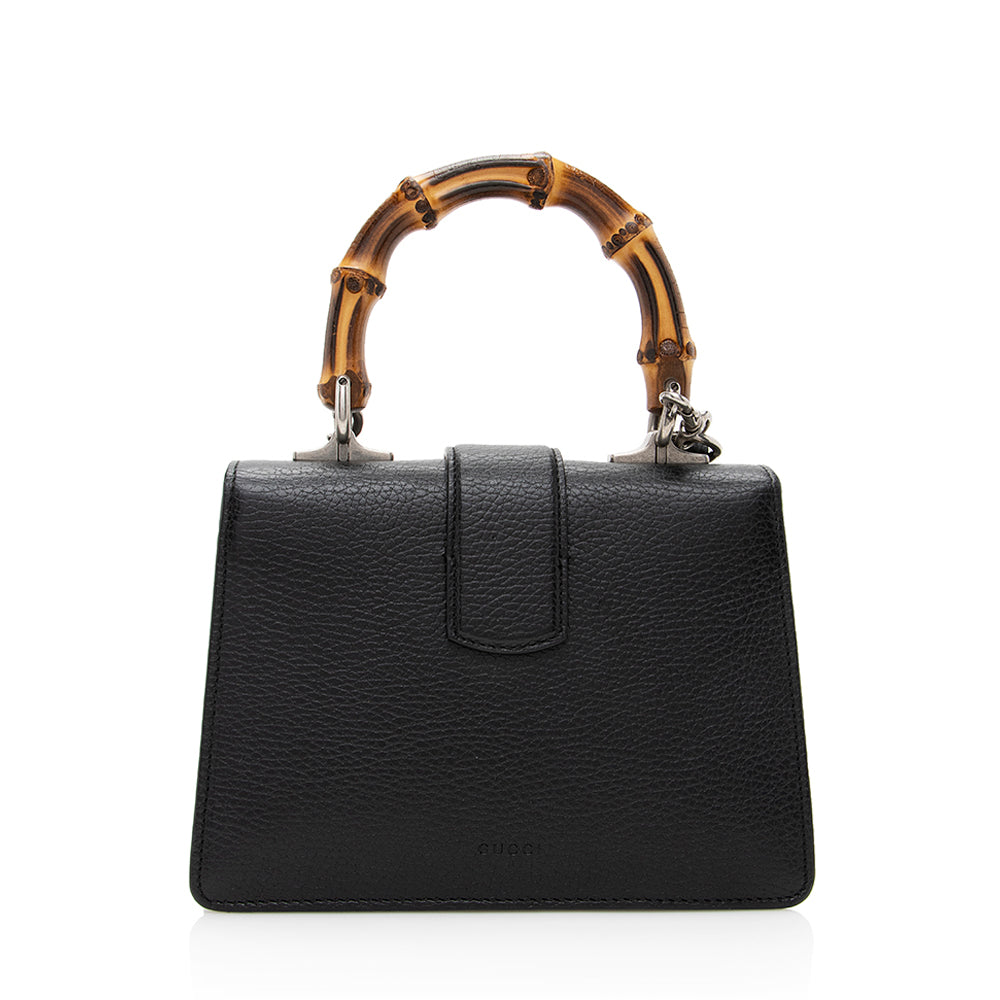 Gucci Dionysus Bamboo - FINAL SHF Leather Black Mini Top Handle Satchel Bag