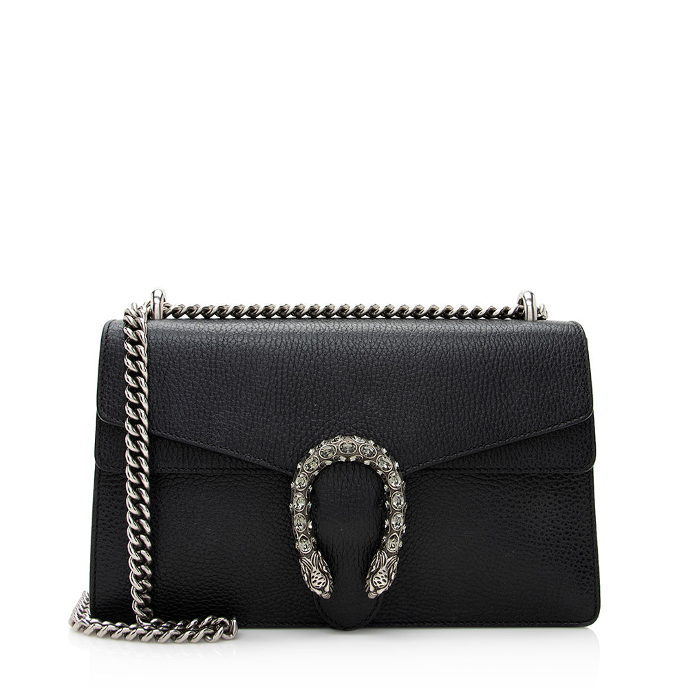 Gucci Crystal Dionysus SHF Leather Black Small Shoulder Bag