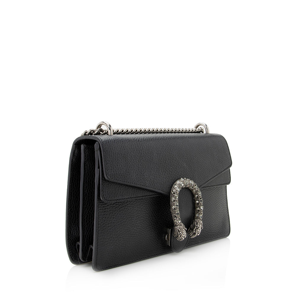 Gucci Crystal Dionysus SHF Leather Black Small Shoulder Bag