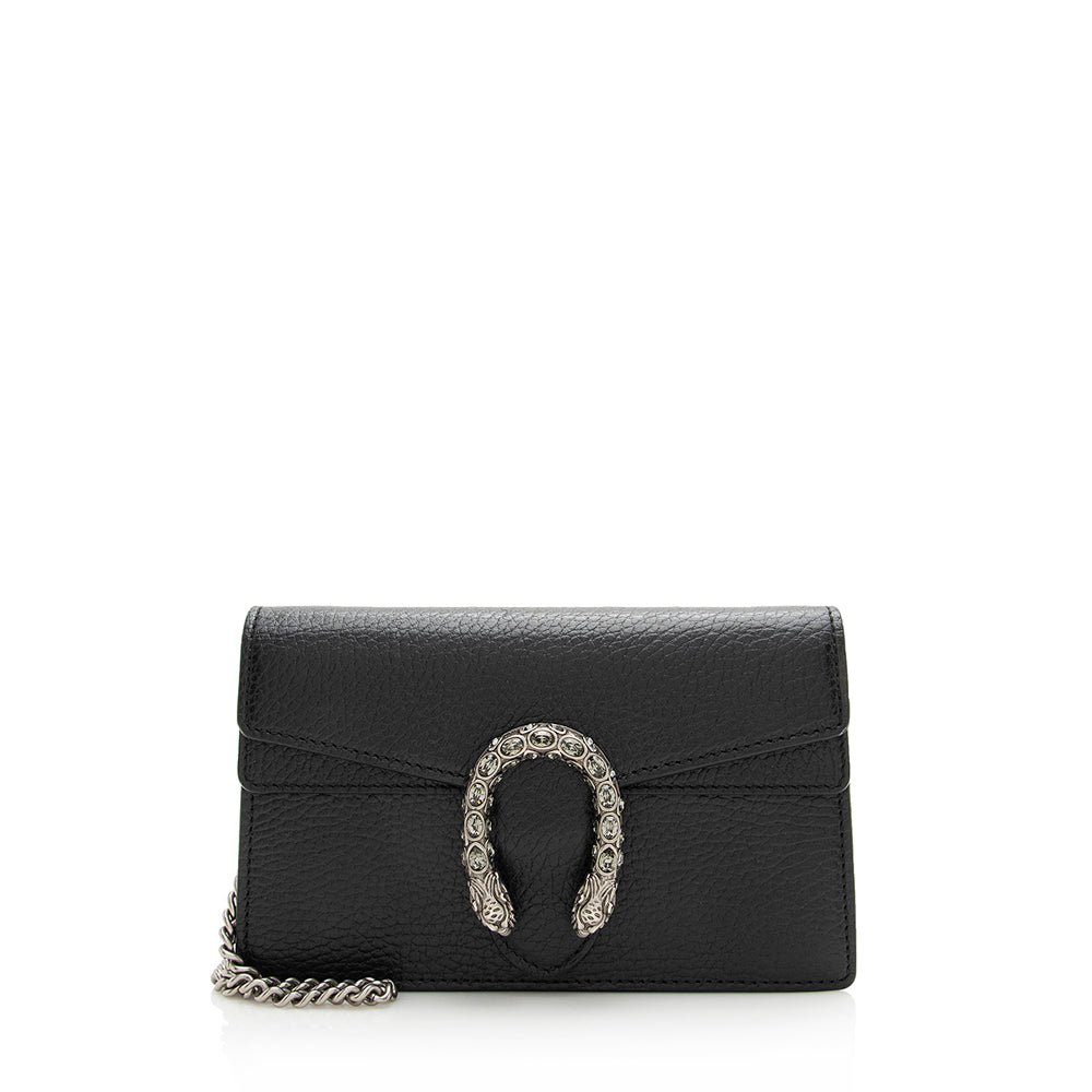 Gucci Dionysus Super SHF-tyl3AD Leather Black Mini Crossbody Bag