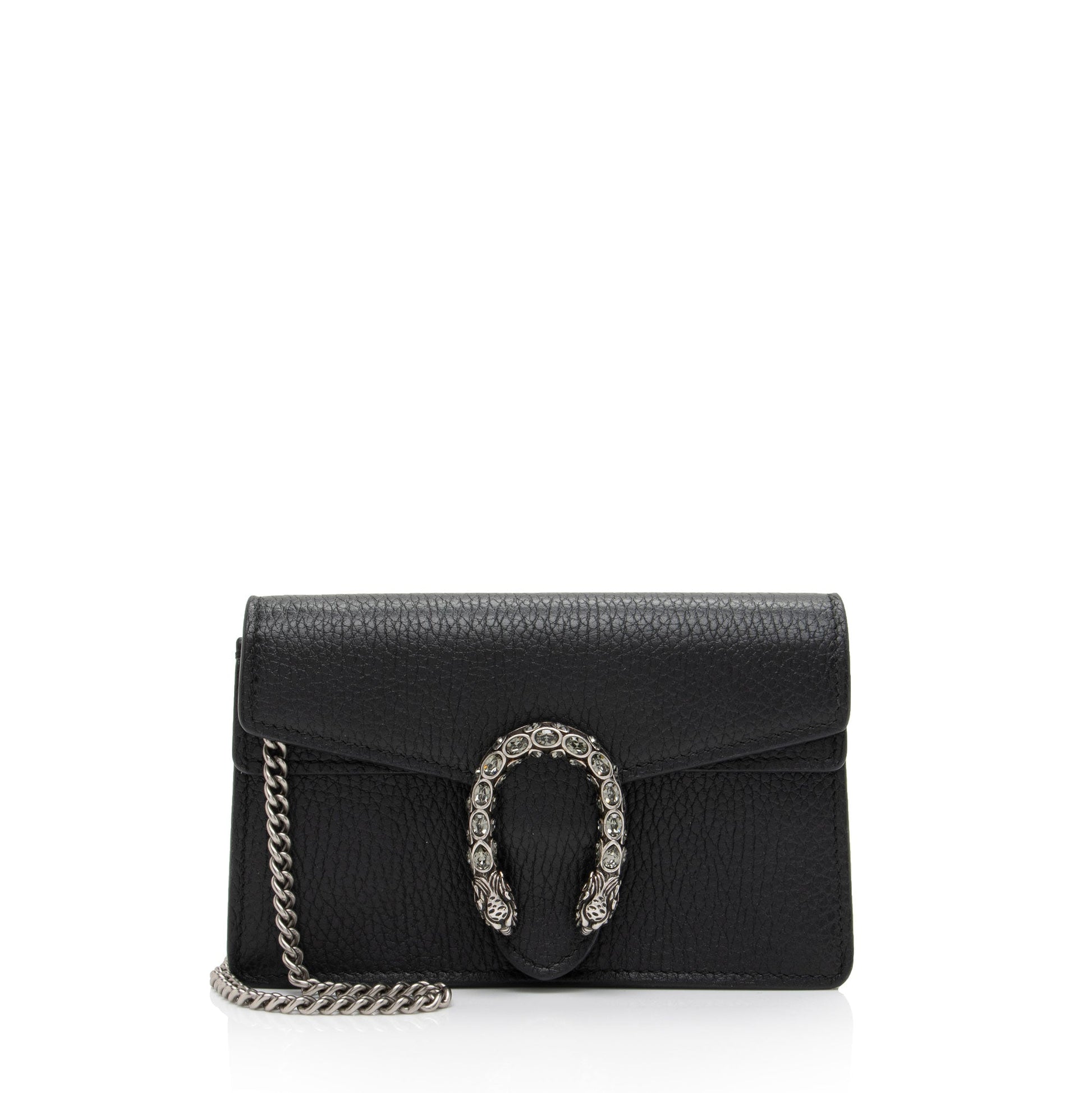 Gucci Dionysus Super SHF-vEOAxI Leather Black Mini Crossbody Bag