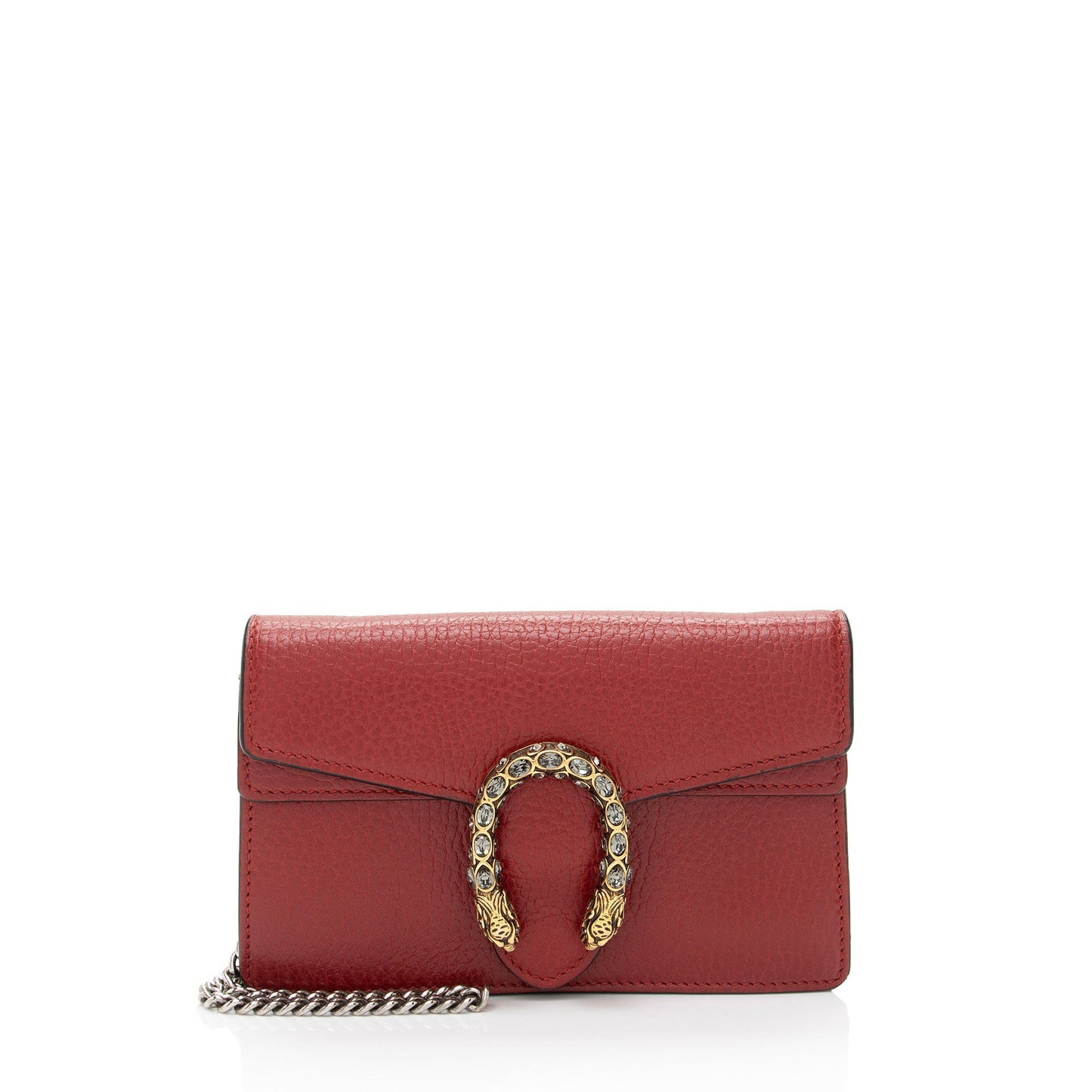 Gucci Dionysus Super SHF-GZ2wiR Leather Red Mini Crossbody Bag