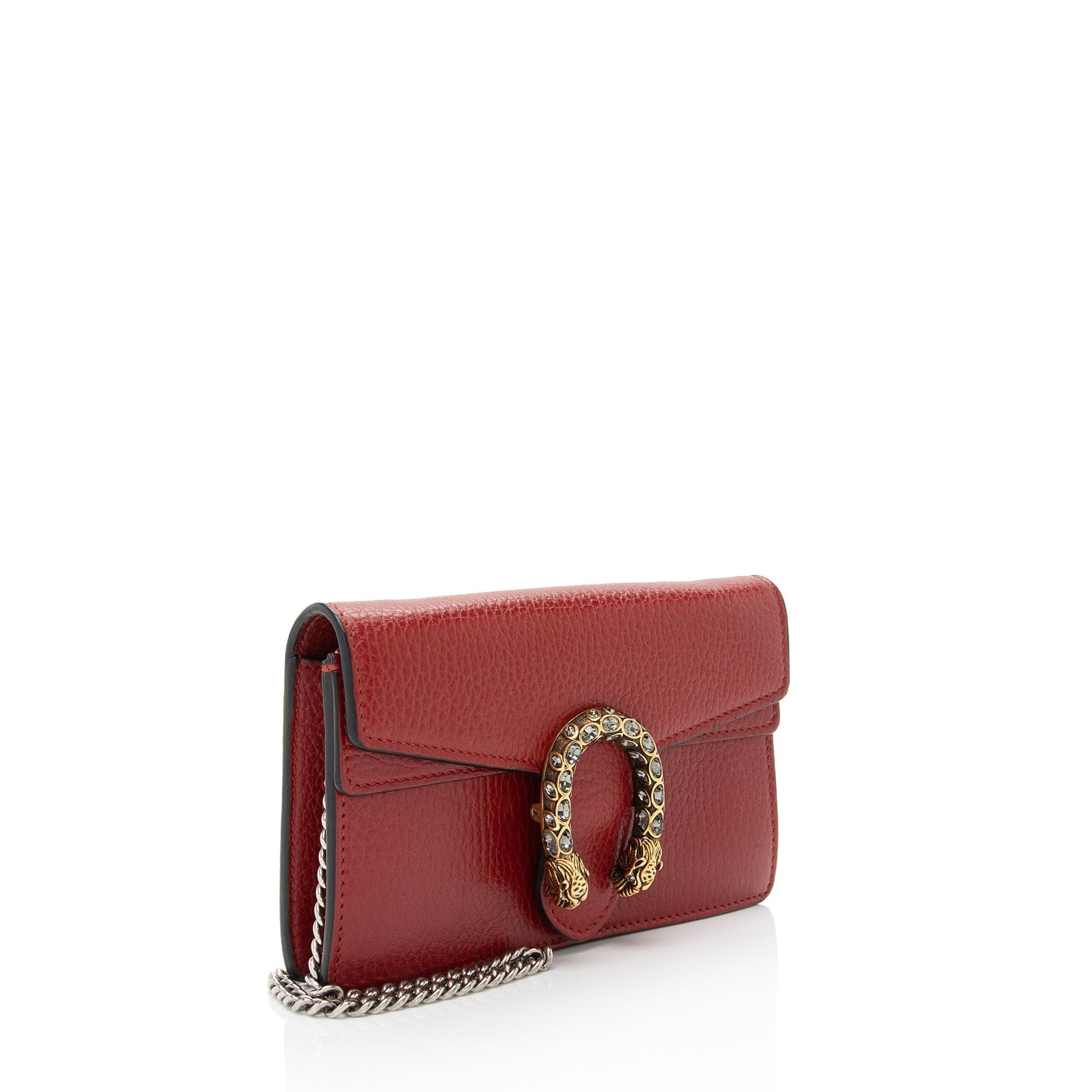 Gucci Dionysus Super SHF-GZ2wiR Leather Red Mini Crossbody Bag