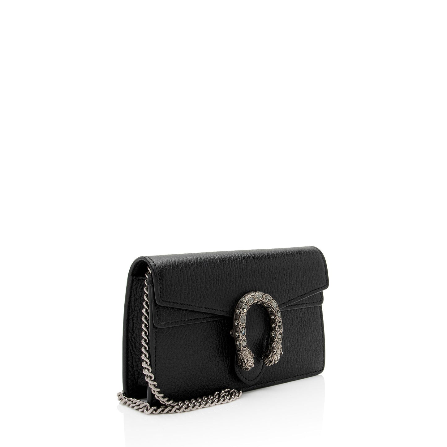 Gucci Dionysus Super SHF-eOfPPp Leather Black Mini Crossbody Bag