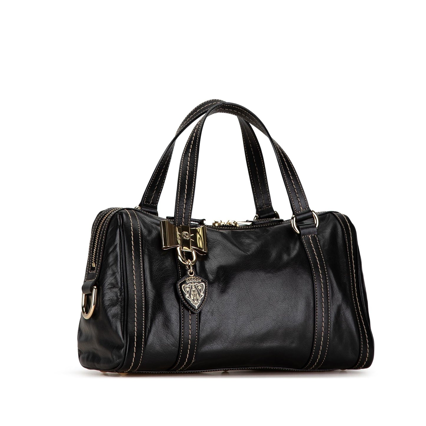 Gucci Duchessa Boston SHG-kLMeQ7 Leather Calf Black Satchel Bag