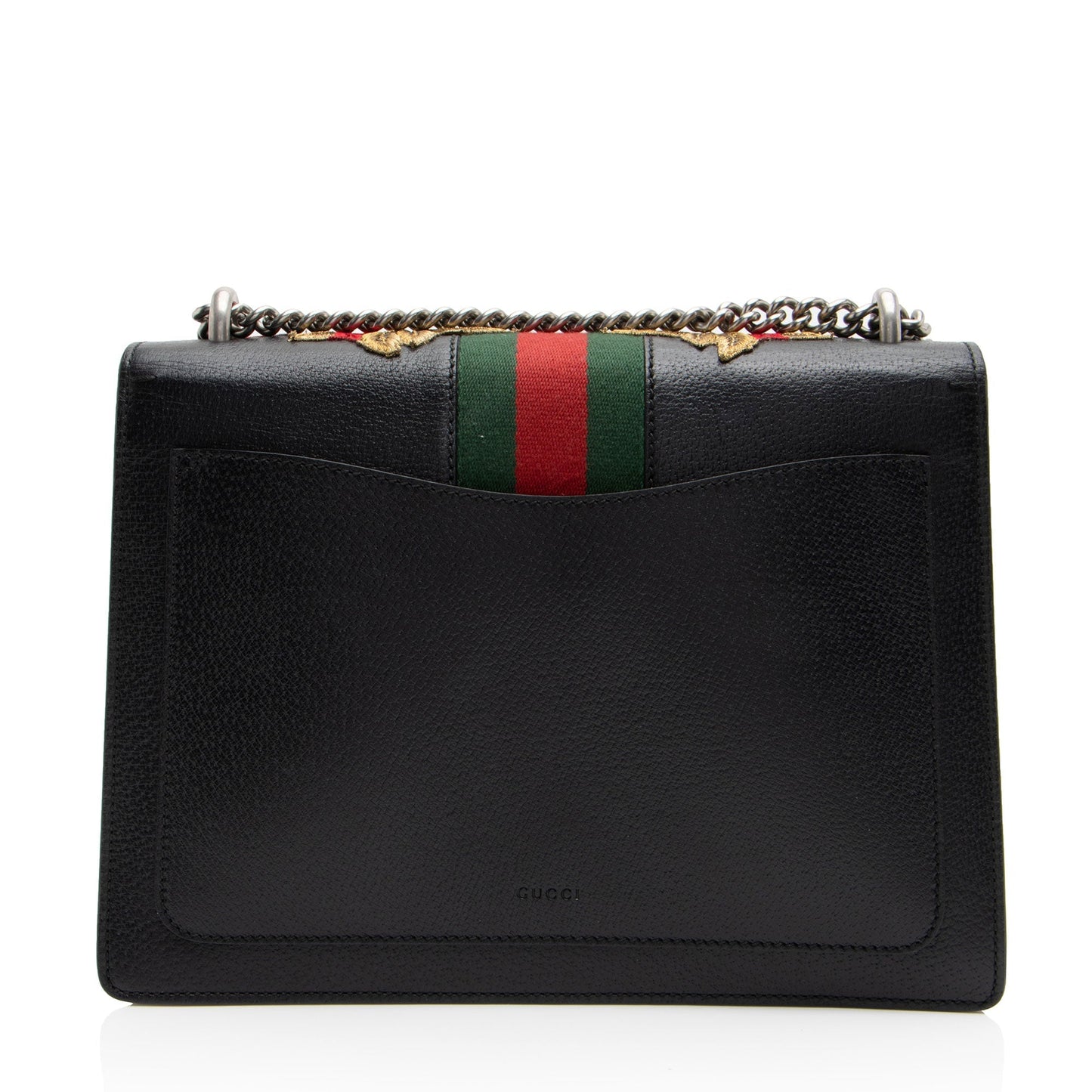 Gucci Embroidered Rose Dionysus SHF-NIvfQT Leather Black Gold Shoulder Bag